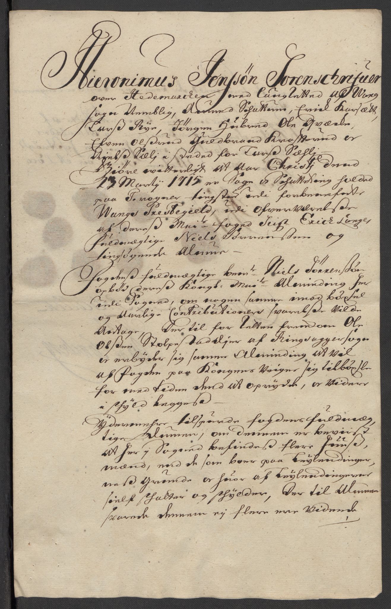 Rentekammeret inntil 1814, Reviderte regnskaper, Fogderegnskap, AV/RA-EA-4092/R16/L1053: Fogderegnskap Hedmark, 1715, p. 158