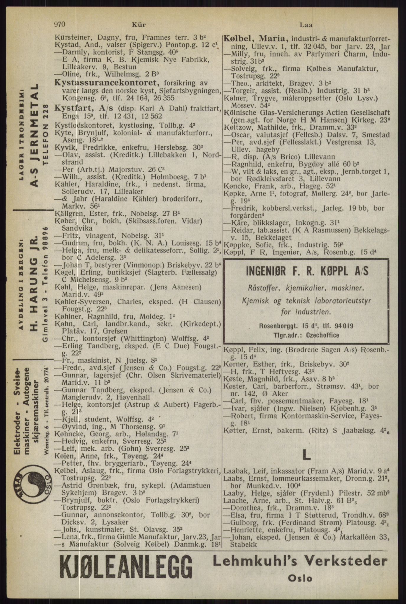 Kristiania/Oslo adressebok, PUBL/-, 1944, p. 970