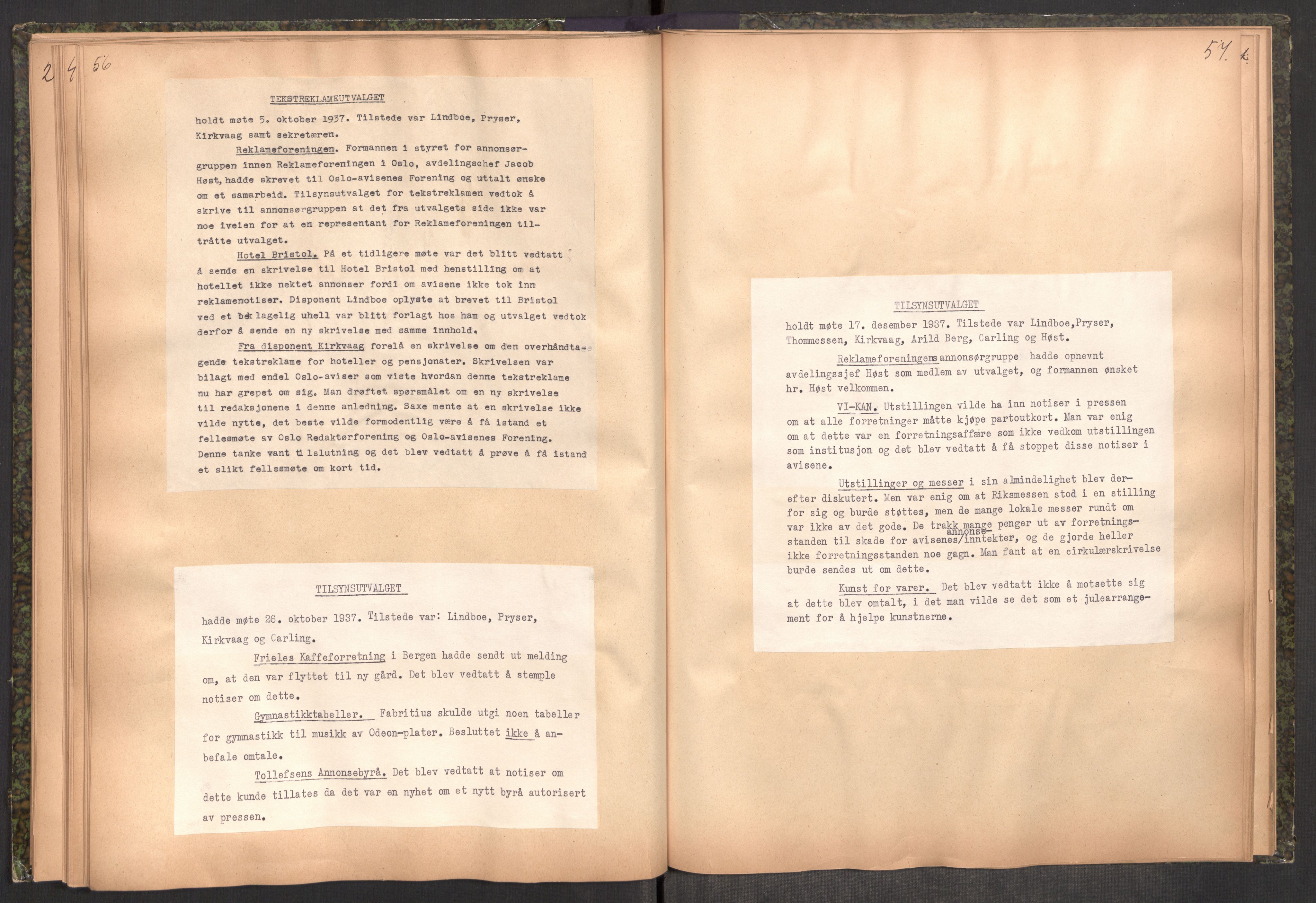Tekstreklameutvalget, RA/PA-0854/A/Aa/L0002: Møtereferat, 1933-1938, p. 56-57