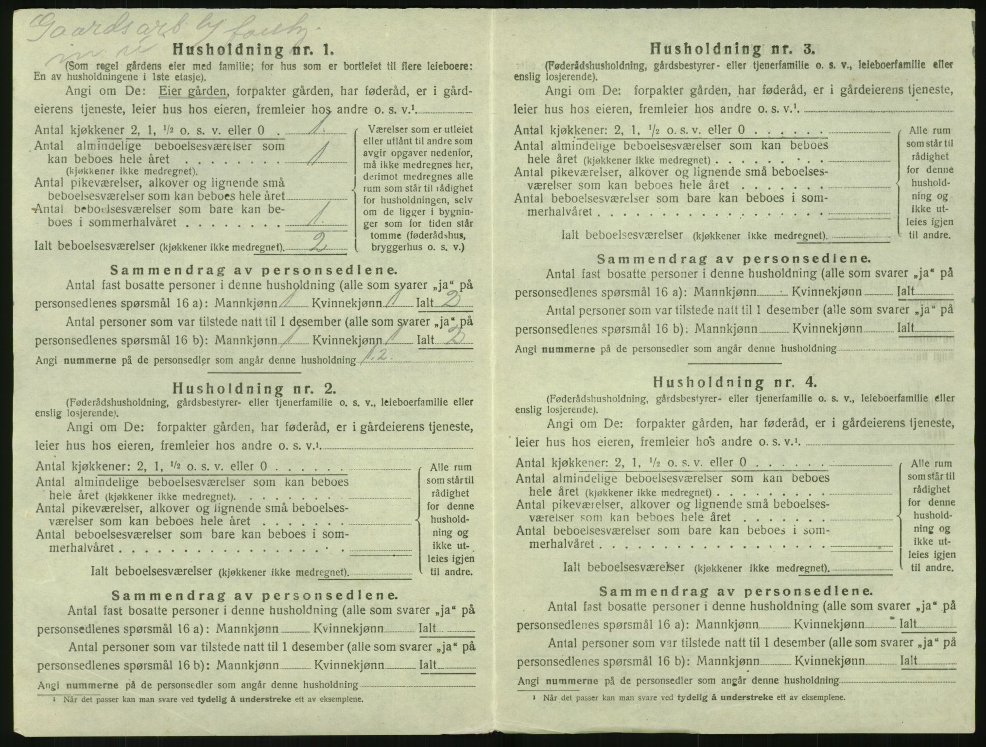 SAK, 1920 census for Tromøy, 1920, p. 1070