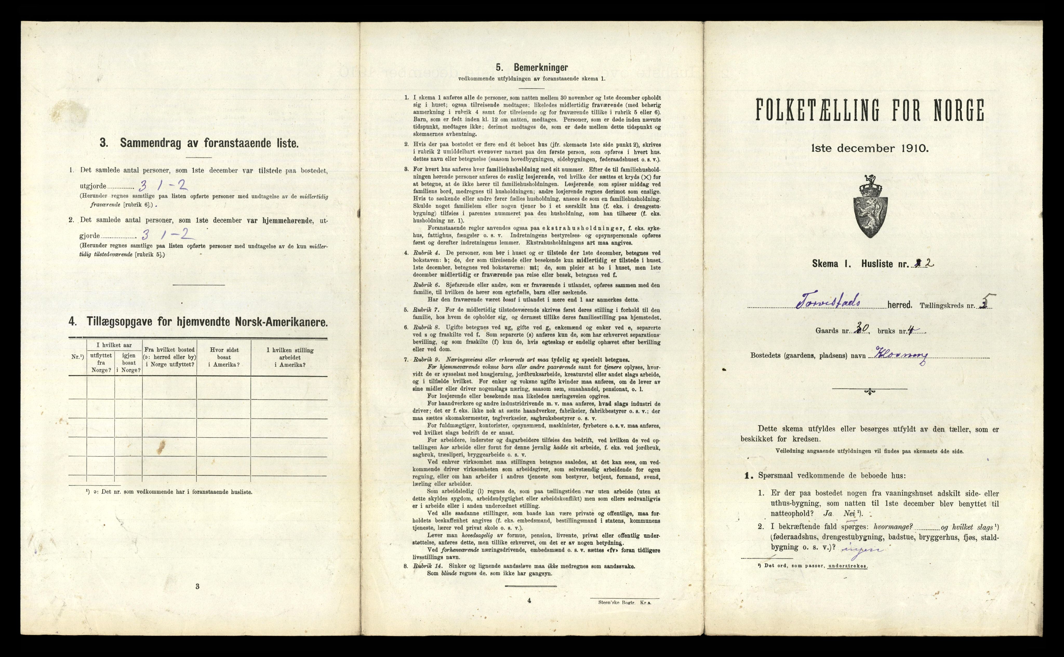 RA, 1910 census for Torvastad, 1910, p. 723