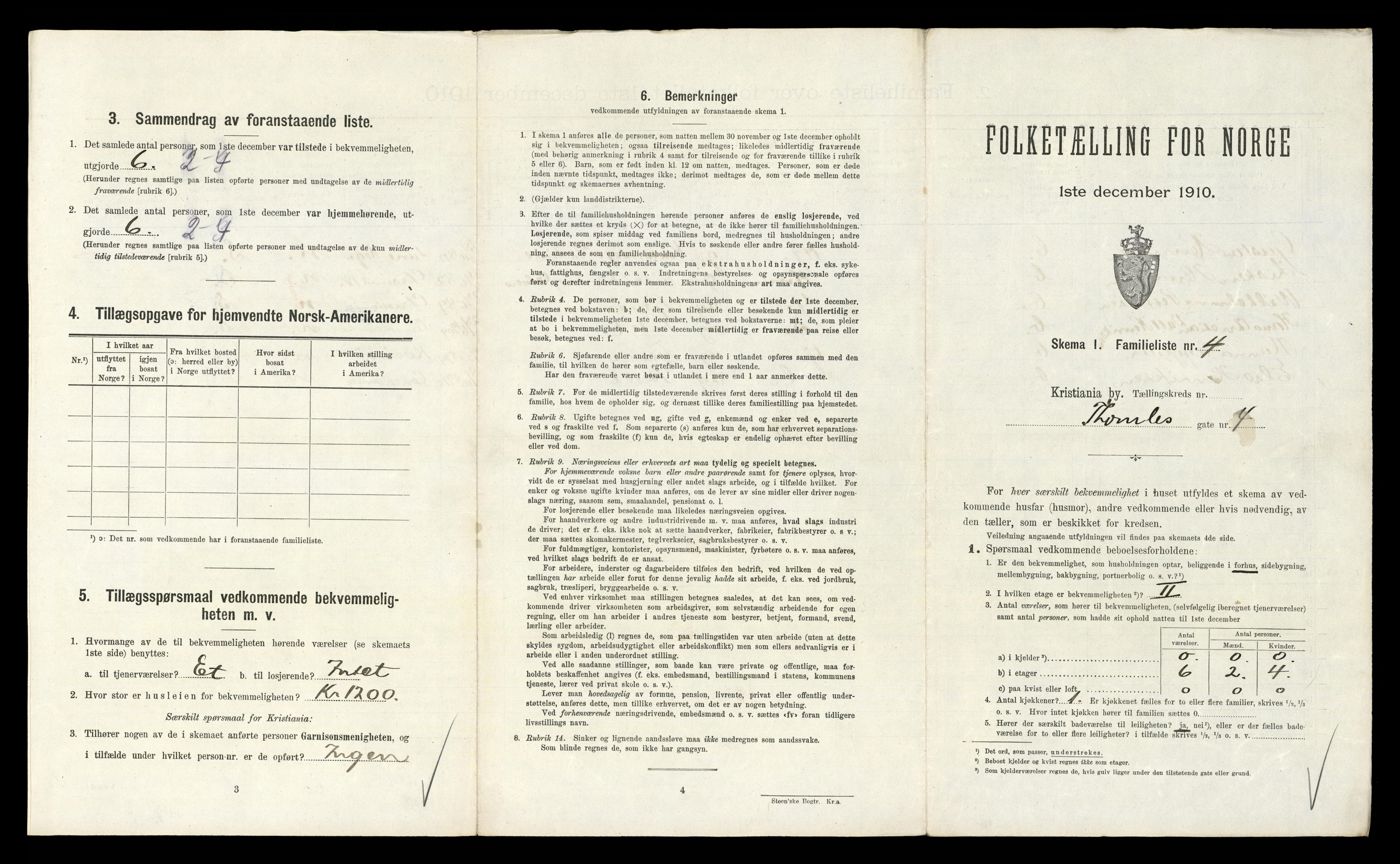 RA, 1910 census for Kristiania, 1910, p. 104955