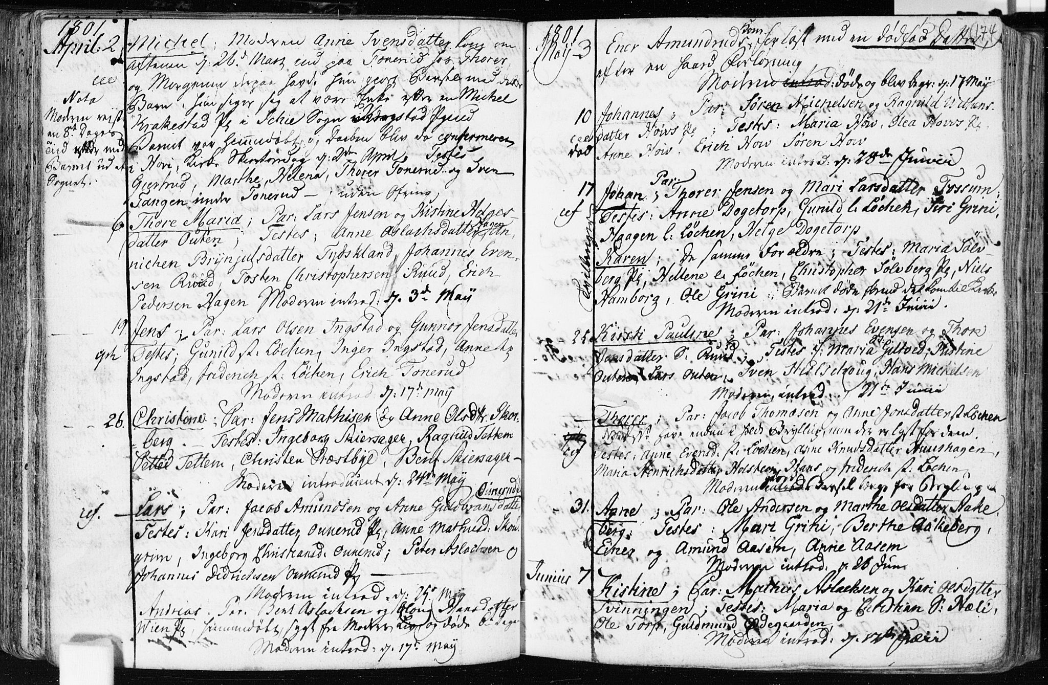 Spydeberg prestekontor Kirkebøker, AV/SAO-A-10924/F/Fa/L0003: Parish register (official) no. I 3, 1778-1814, p. 174