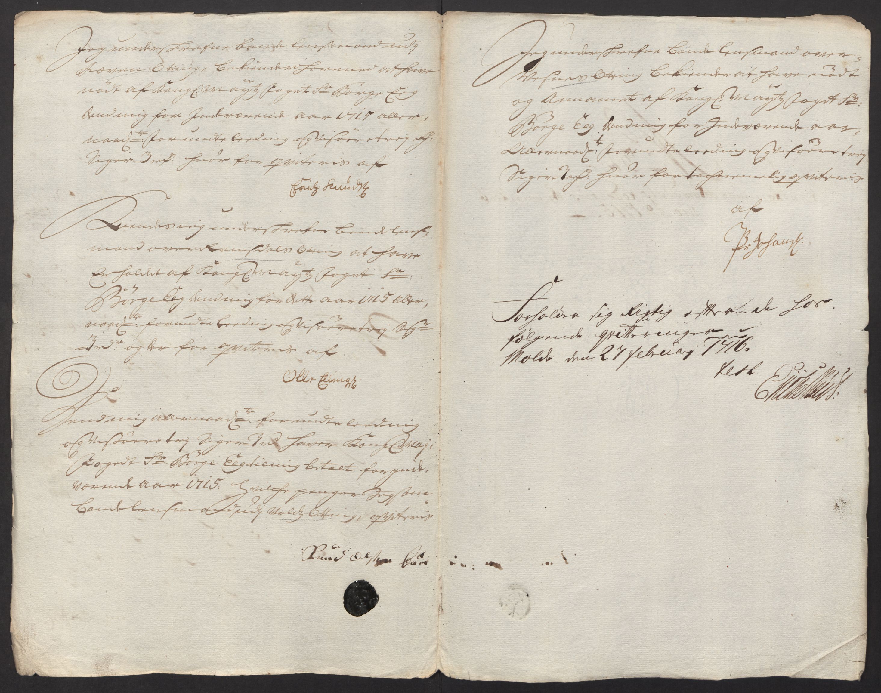 Rentekammeret inntil 1814, Reviderte regnskaper, Fogderegnskap, RA/EA-4092/R55/L3663: Fogderegnskap Romsdal, 1715-1716, p. 208
