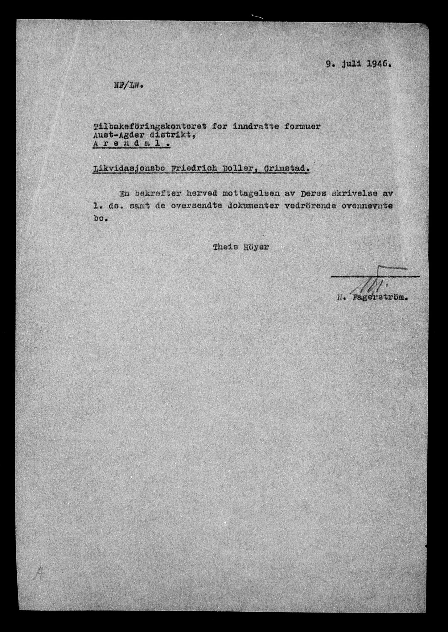 Justisdepartementet, Tilbakeføringskontoret for inndratte formuer, AV/RA-S-1564/H/Hc/Hcd/L0993: --, 1945-1947, p. 259