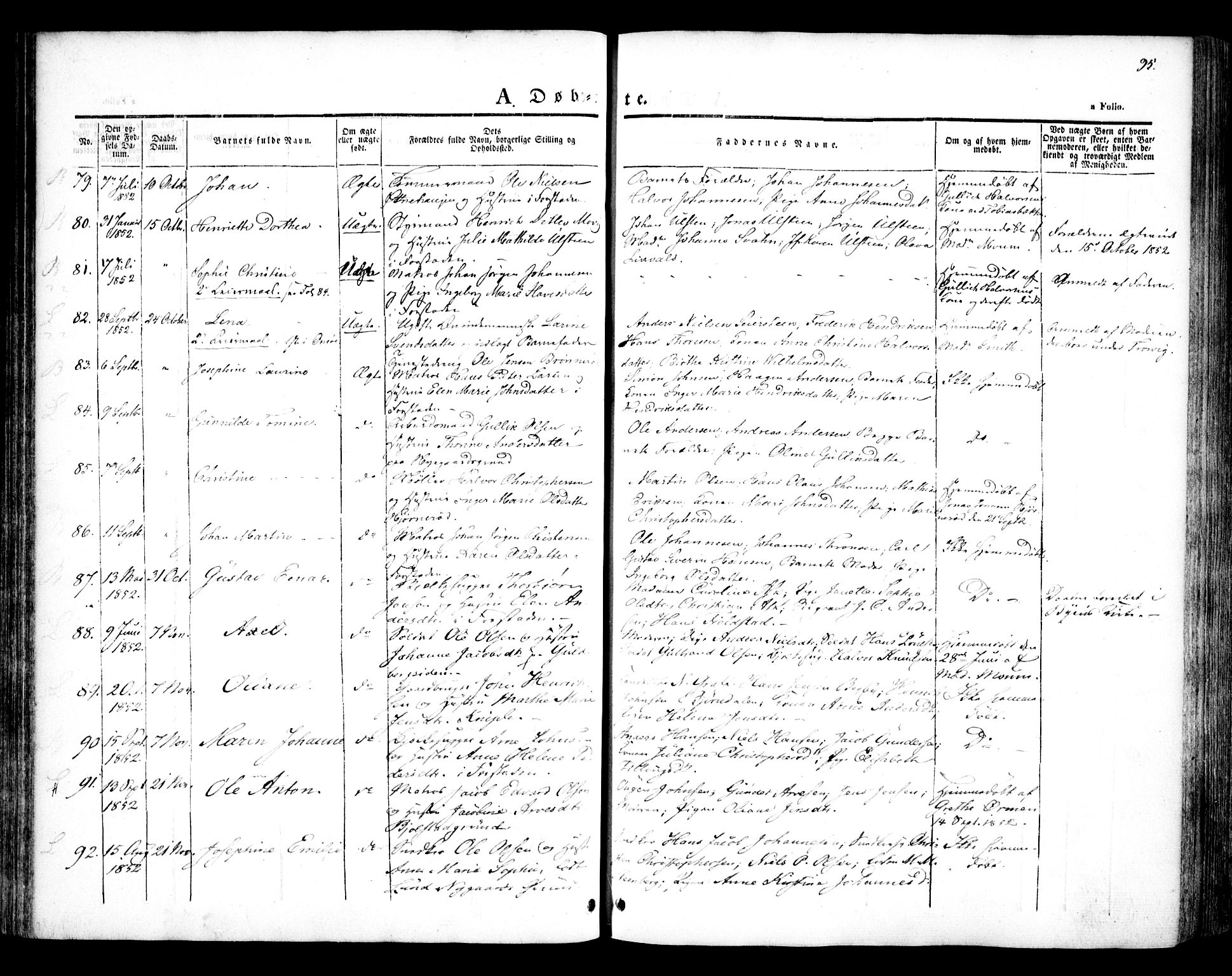 Glemmen prestekontor Kirkebøker, AV/SAO-A-10908/F/Fa/L0005: Parish register (official) no. 5, 1838-1852, p. 95