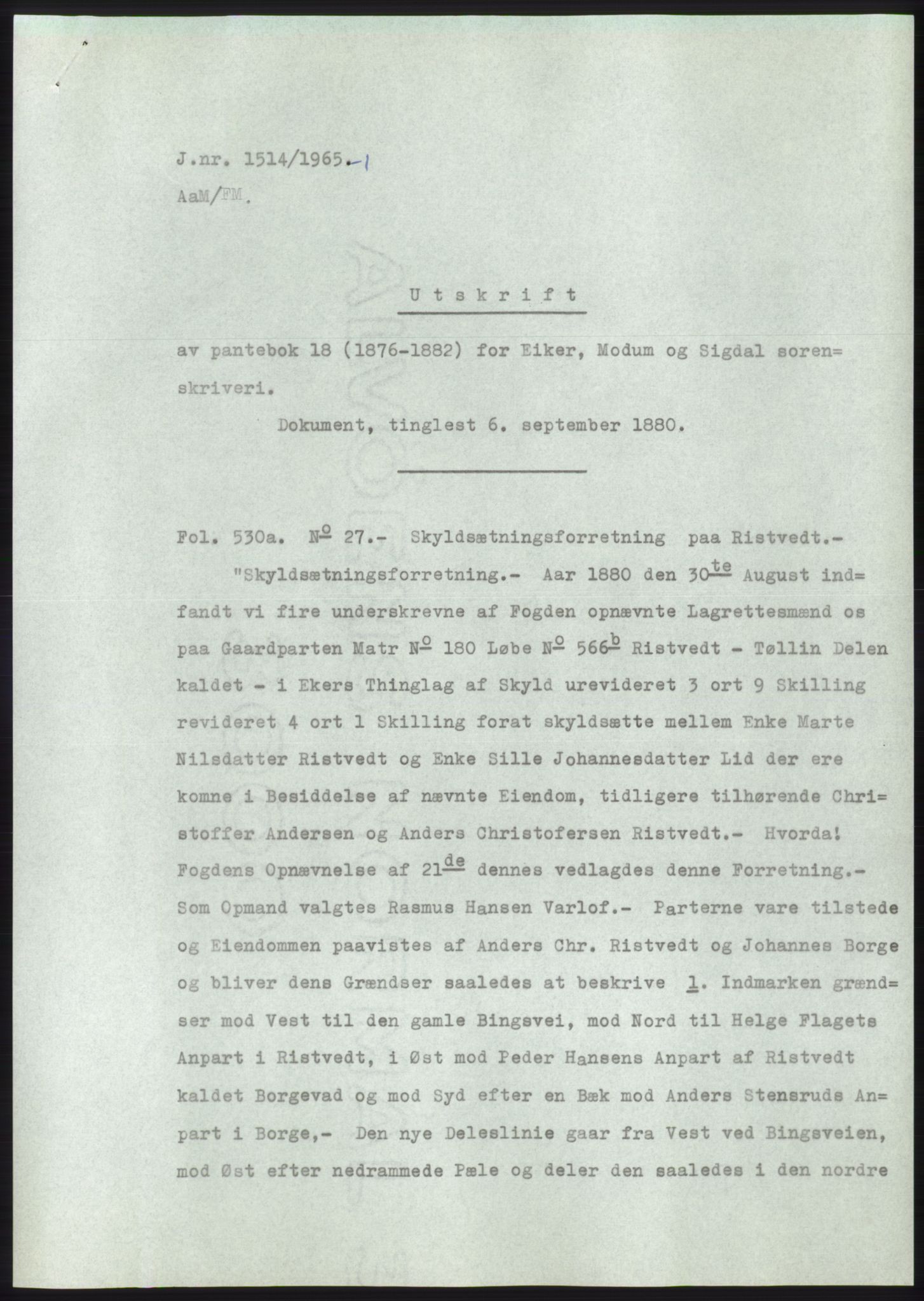 Statsarkivet i Kongsberg, SAKO/A-0001, 1965, p. 6