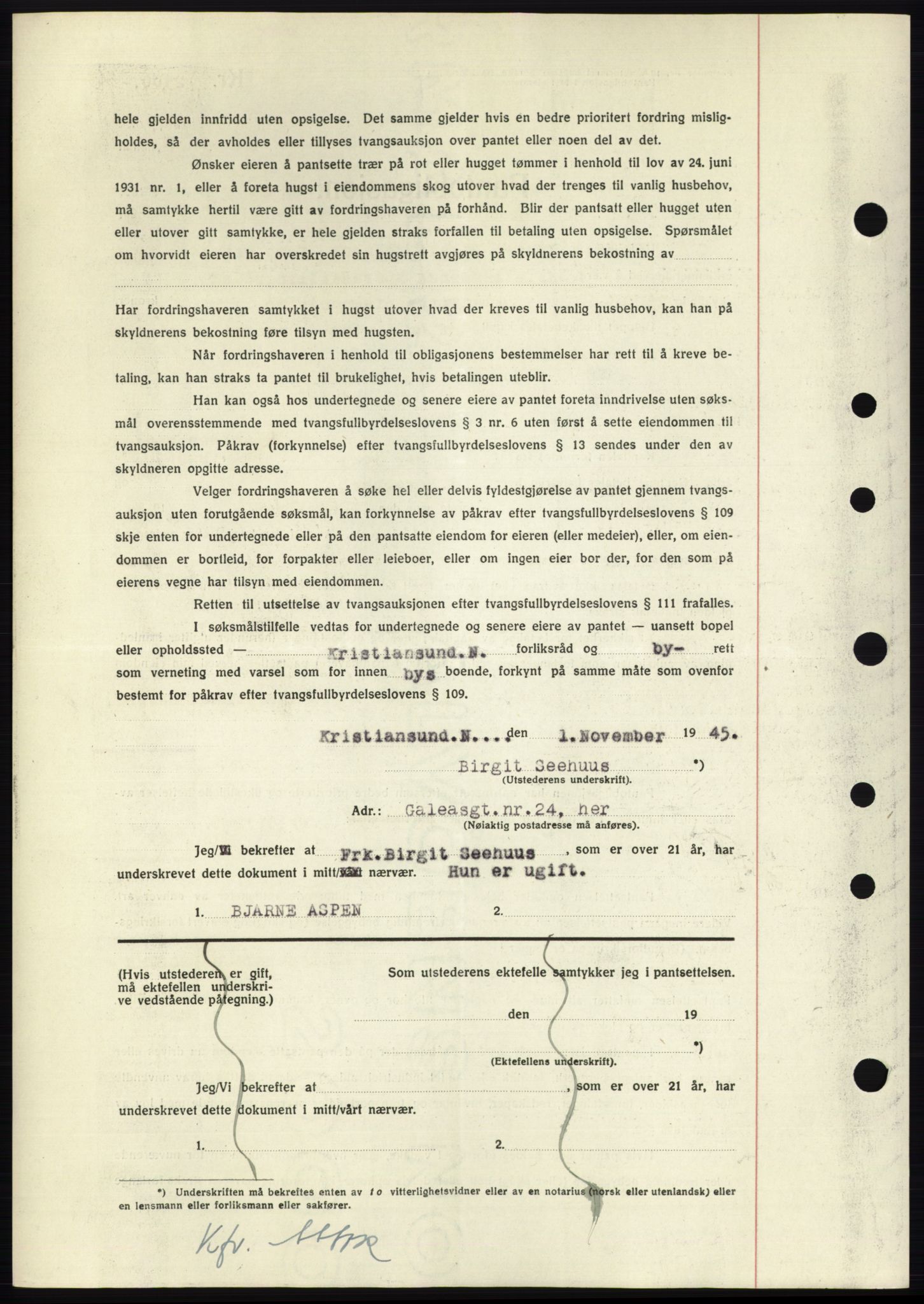 Nordmøre sorenskriveri, AV/SAT-A-4132/1/2/2Ca: Mortgage book no. B93b, 1946-1946, Diary no: : 144/1946