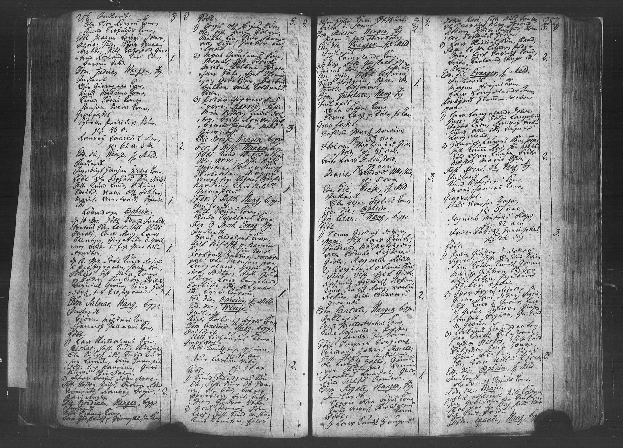 Voss sokneprestembete, AV/SAB-A-79001/H/Haa: Parish register (official) no. A 8, 1752-1780, p. 256-257