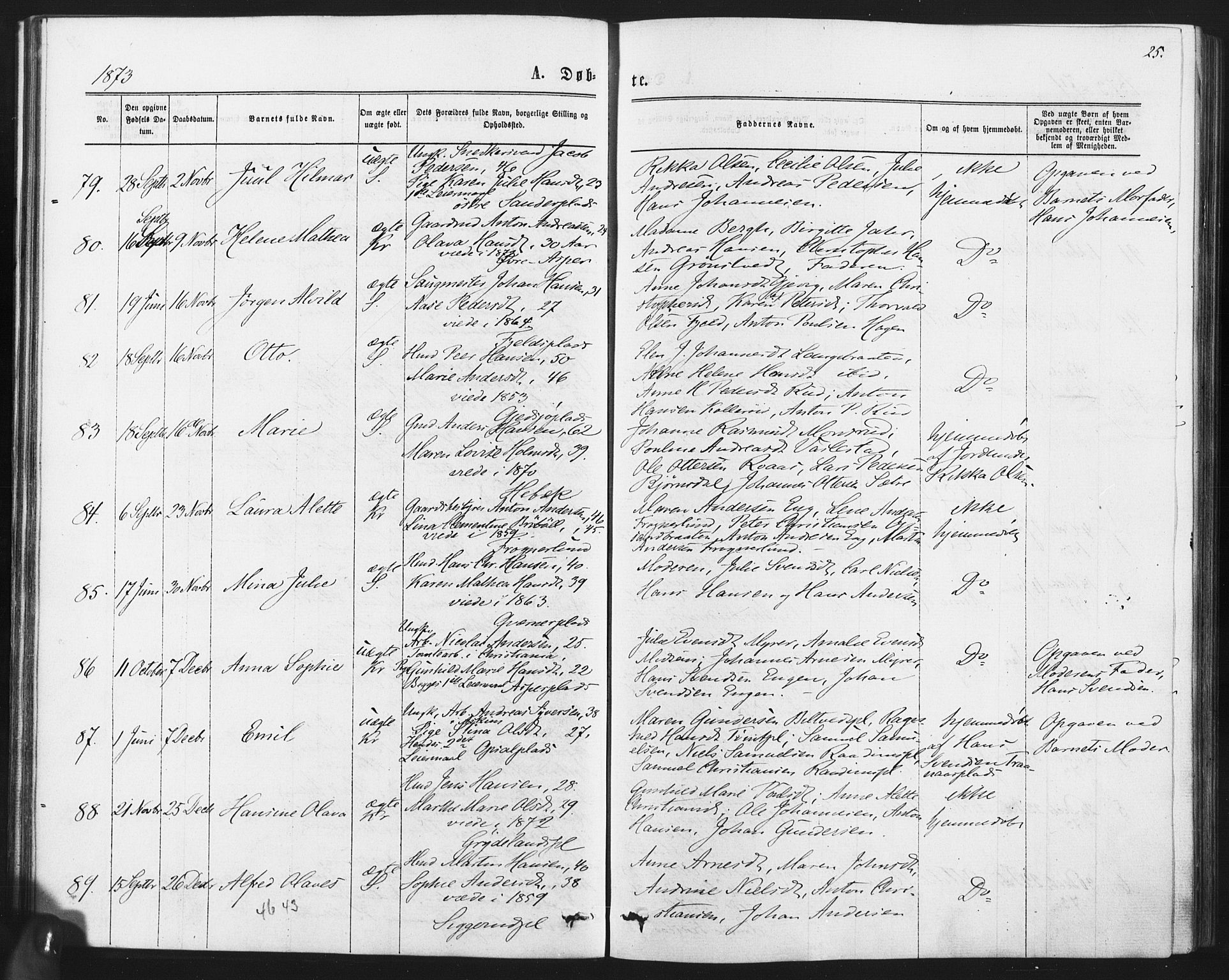 Kråkstad prestekontor Kirkebøker, AV/SAO-A-10125a/F/Fa/L0008: Parish register (official) no. I 8, 1870-1879, p. 25