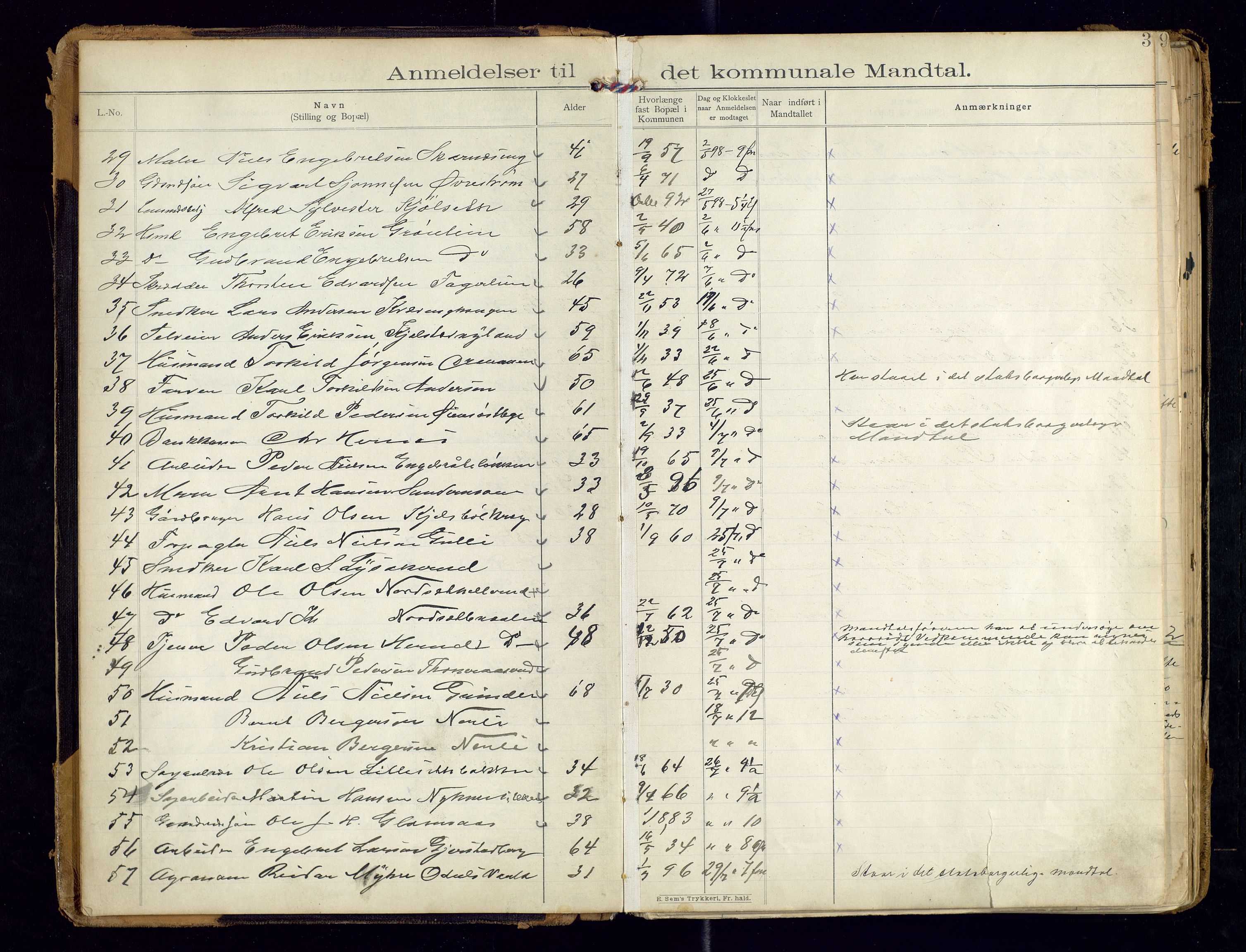 Sør-Odal lensmannskontor, AV/SAH-LHS-022/H/Hb/L0001/0002: Protokoller over anmeldte dødsfall / Protokoll over anmeldte dødsfall, 1901-1913, p. 3