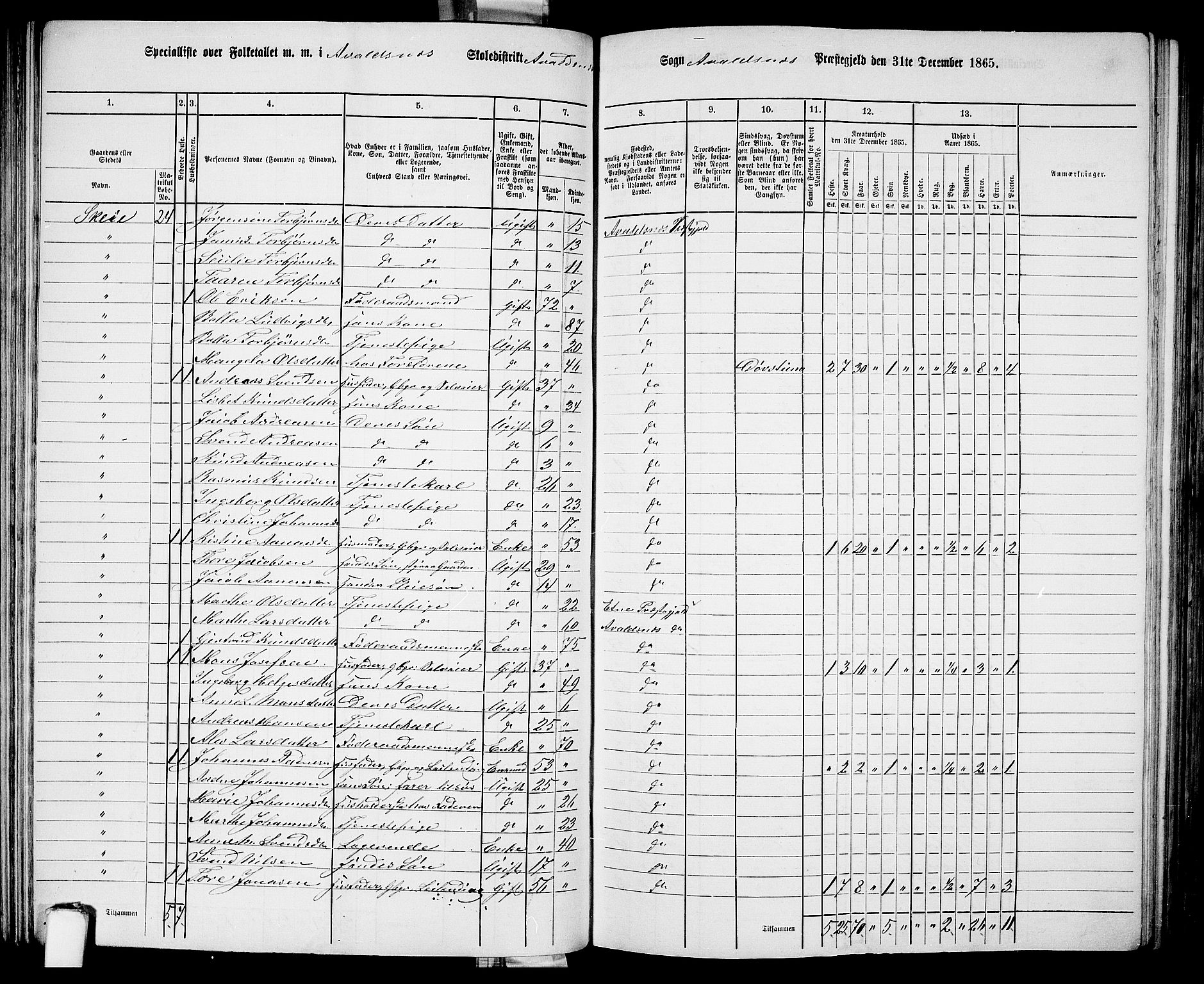 RA, 1865 census for Avaldsnes, 1865, p. 103