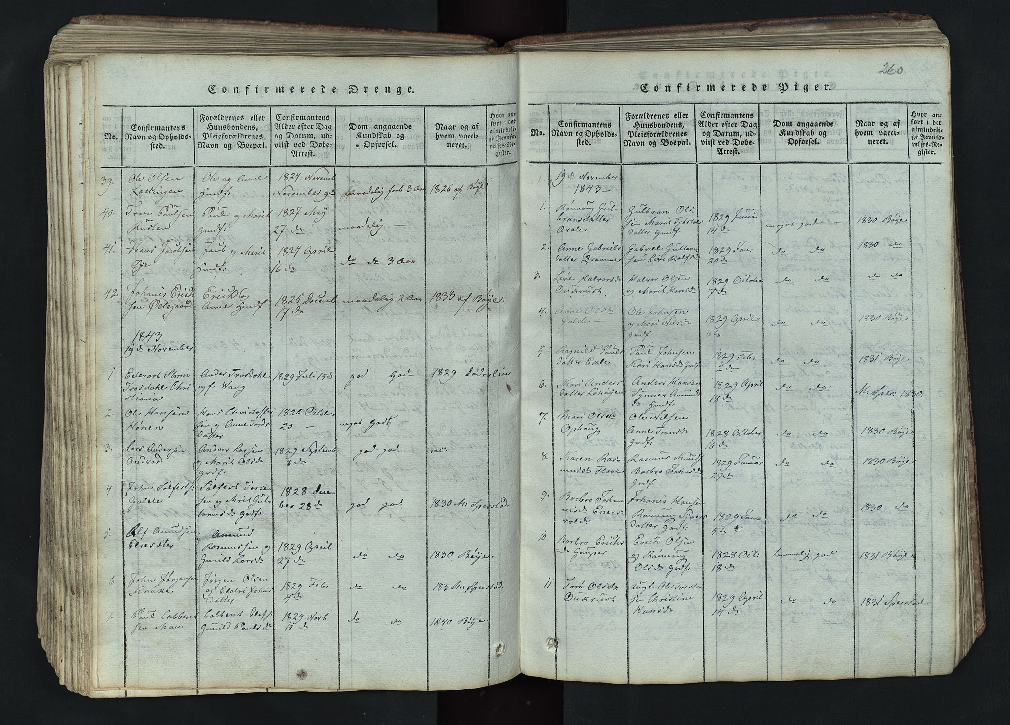 Lom prestekontor, SAH/PREST-070/L/L0002: Parish register (copy) no. 2, 1815-1844, p. 260