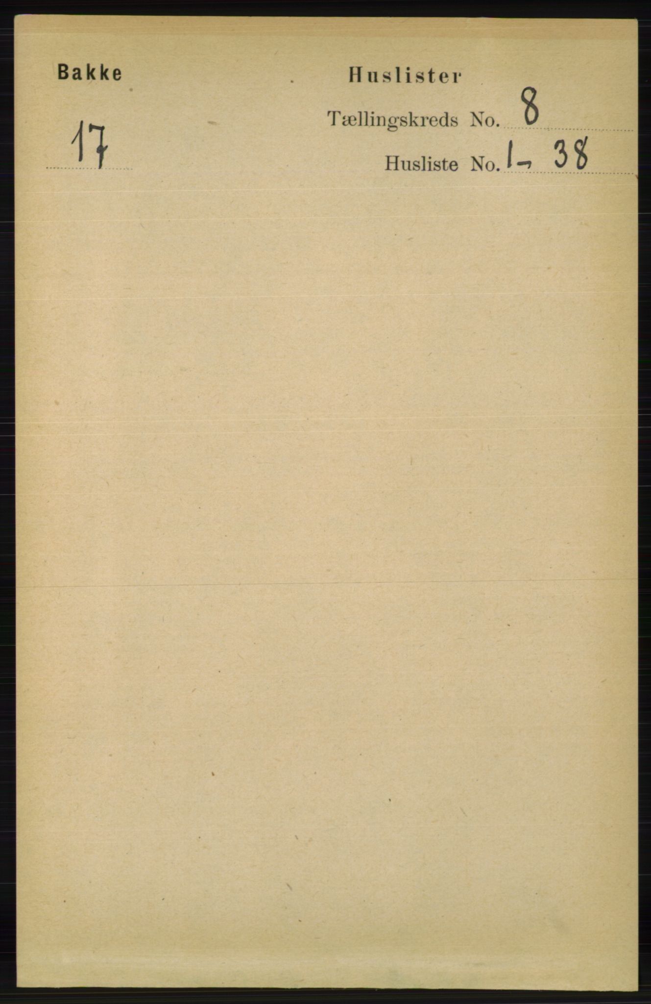 RA, 1891 census for 1045 Bakke, 1891, p. 1442