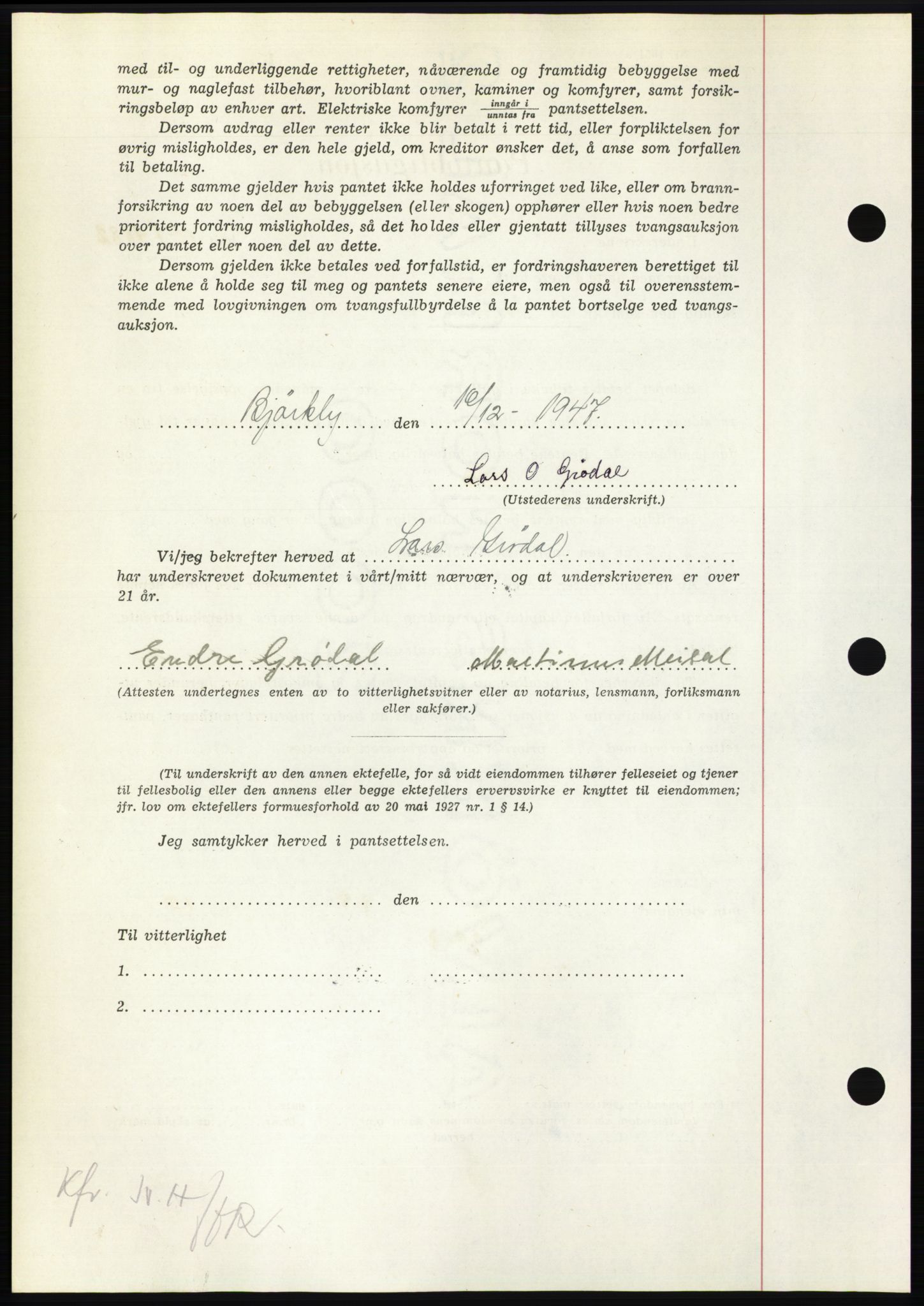 Nordmøre sorenskriveri, AV/SAT-A-4132/1/2/2Ca: Mortgage book no. B98, 1948-1948, Diary no: : 1002/1948