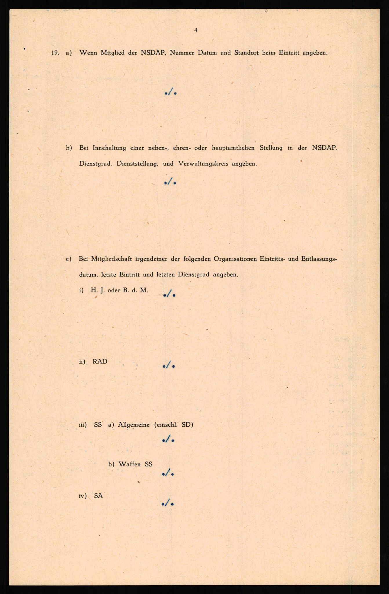 Forsvaret, Forsvarets overkommando II, RA/RAFA-3915/D/Db/L0027: CI Questionaires. Tyske okkupasjonsstyrker i Norge. Tyskere., 1945-1946, p. 153
