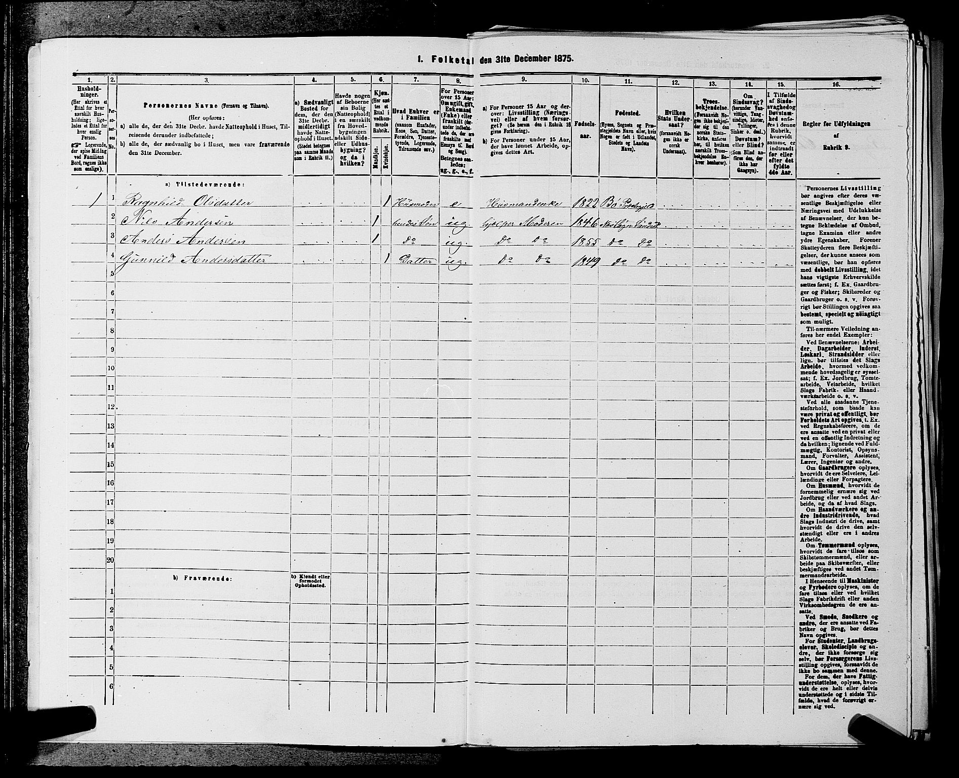 SAKO, 1875 census for 0822P Sauherad, 1875, p. 1363