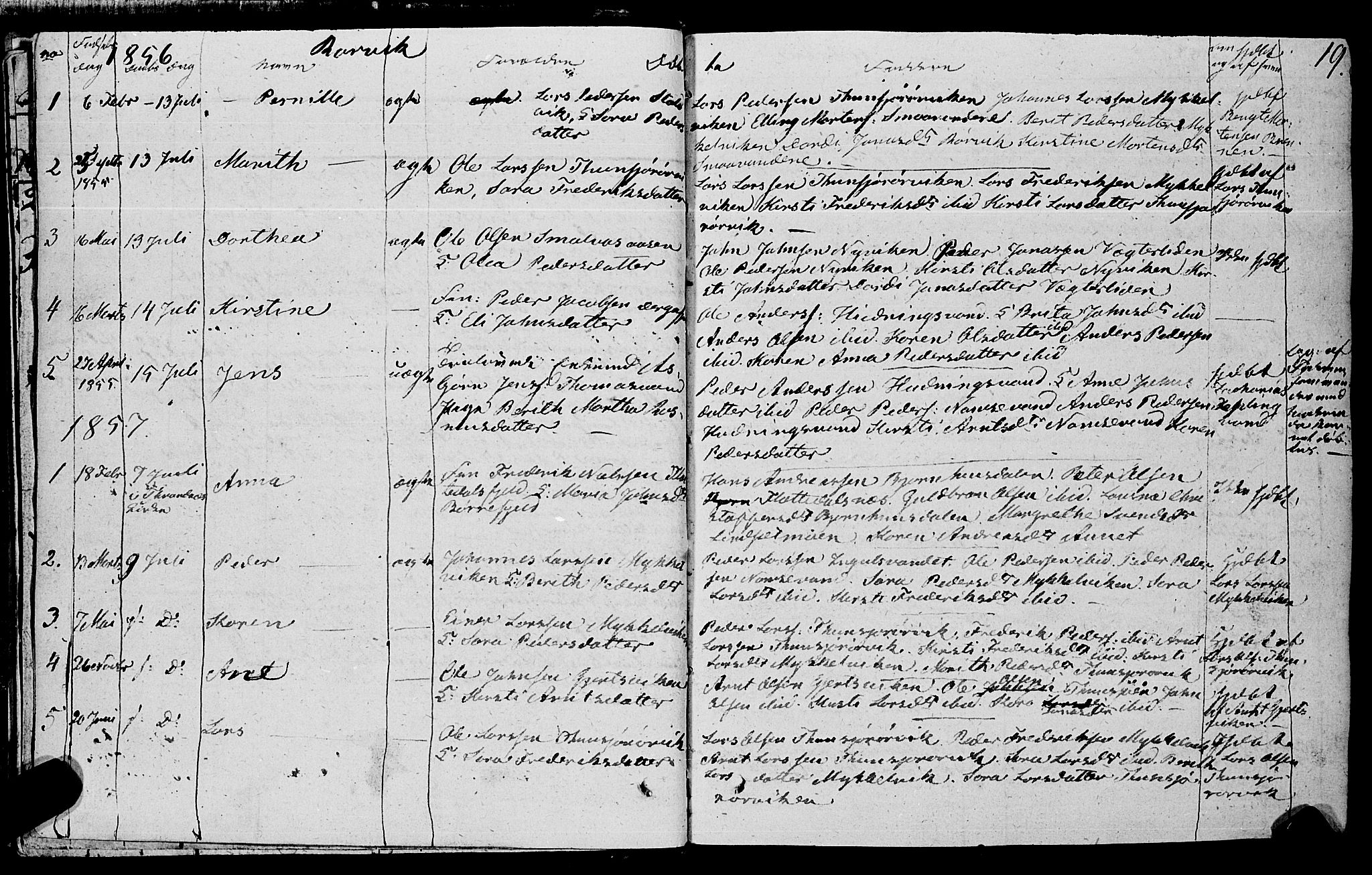 Ministerialprotokoller, klokkerbøker og fødselsregistre - Nord-Trøndelag, AV/SAT-A-1458/762/L0538: Parish register (official) no. 762A02 /1, 1833-1879, p. 19