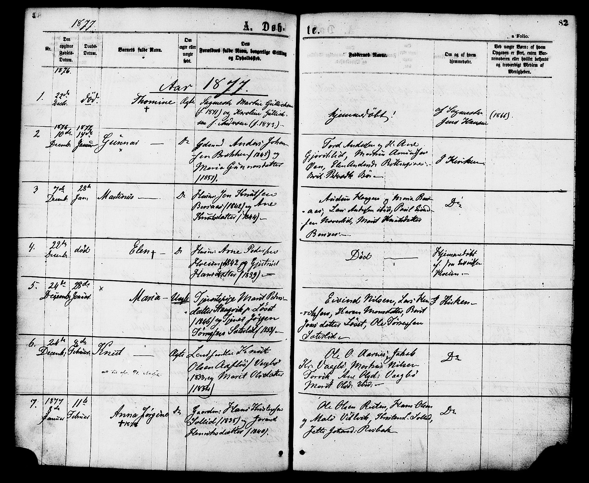 Ministerialprotokoller, klokkerbøker og fødselsregistre - Møre og Romsdal, SAT/A-1454/586/L0986: Parish register (official) no. 586A12, 1867-1878, p. 82