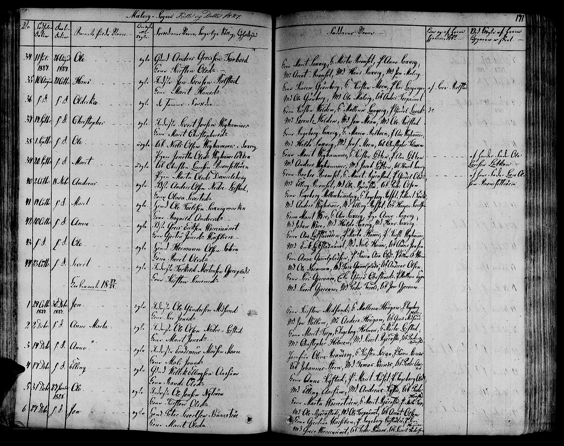 Ministerialprotokoller, klokkerbøker og fødselsregistre - Sør-Trøndelag, SAT/A-1456/606/L0288: Parish register (official) no. 606A04 /3, 1826-1840, p. 171