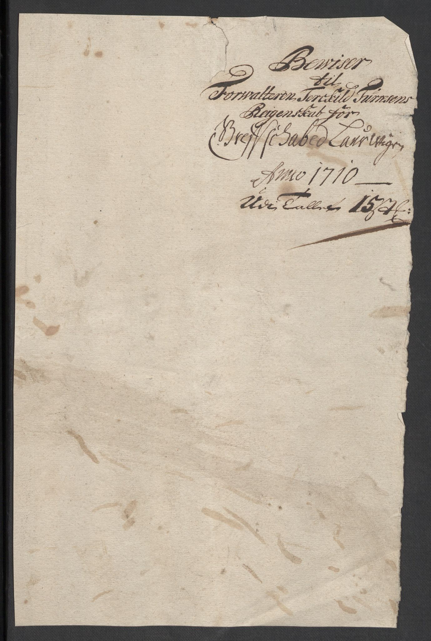 Rentekammeret inntil 1814, Reviderte regnskaper, Fogderegnskap, AV/RA-EA-4092/R33/L1981: Fogderegnskap Larvik grevskap, 1709-1710, p. 259