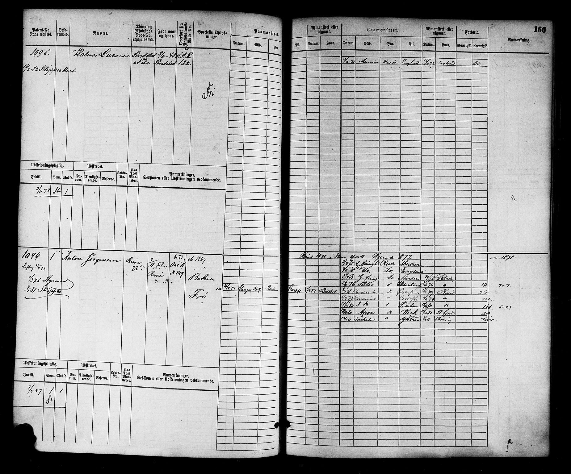 Risør mønstringskrets, SAK/2031-0010/F/Fb/L0003: Hovedrulle nr 767-1528, Q-3, 1868-1910, p. 168