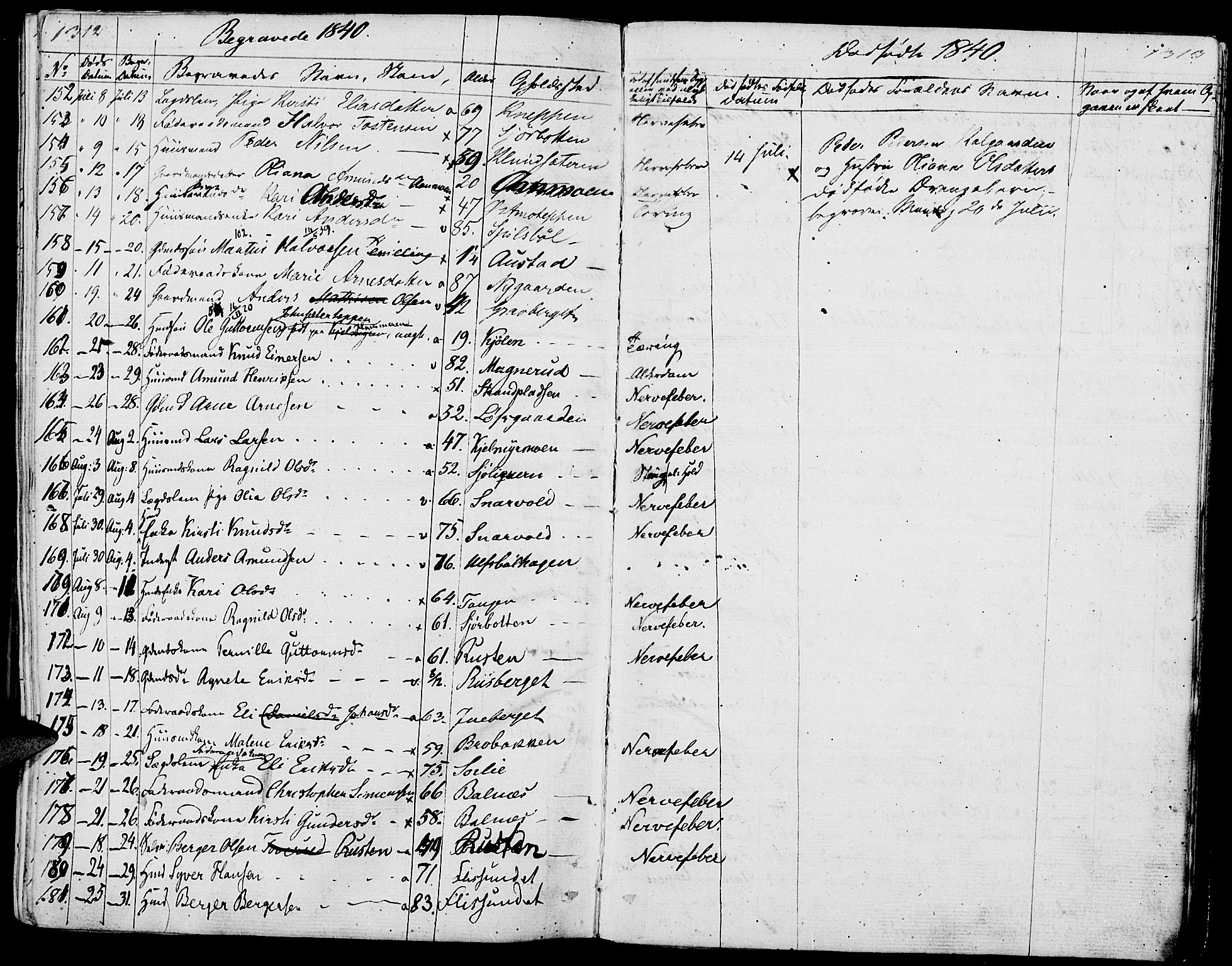 Hof prestekontor, AV/SAH-PREST-038/H/Ha/Haa/L0006: Parish register (official) no. 6, 1822-1841, p. 1312-1313