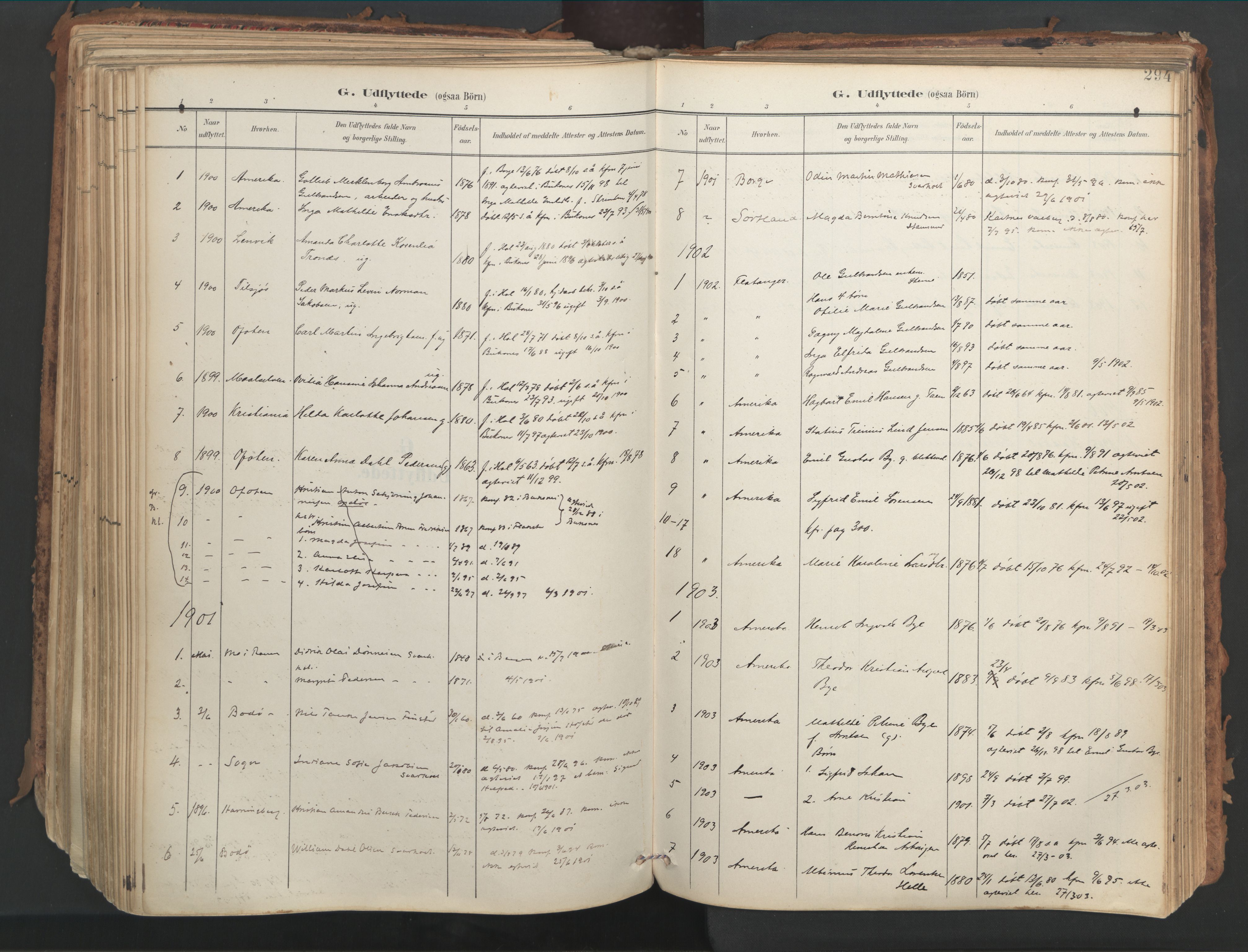 Ministerialprotokoller, klokkerbøker og fødselsregistre - Nordland, SAT/A-1459/882/L1180: Parish register (official) no. 882A02, 1897-1913, p. 294