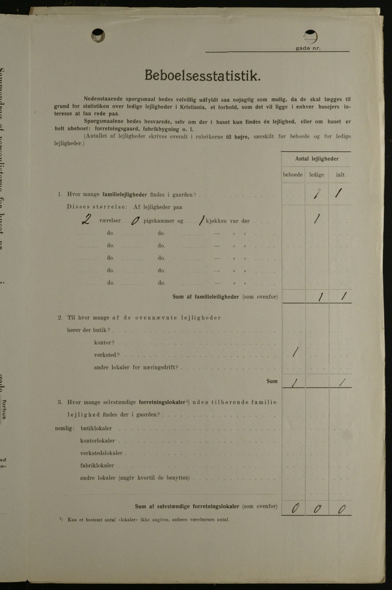 OBA, Municipal Census 1908 for Kristiania, 1908, p. 4324