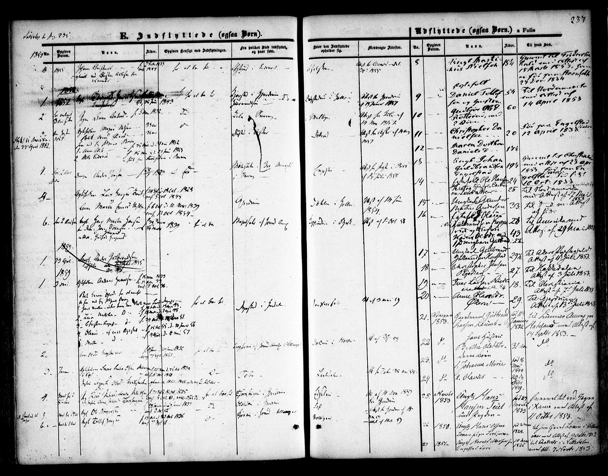 Nannestad prestekontor Kirkebøker, AV/SAO-A-10414a/F/Fa/L0011: Parish register (official) no. I 11, 1850-1859, p. 237