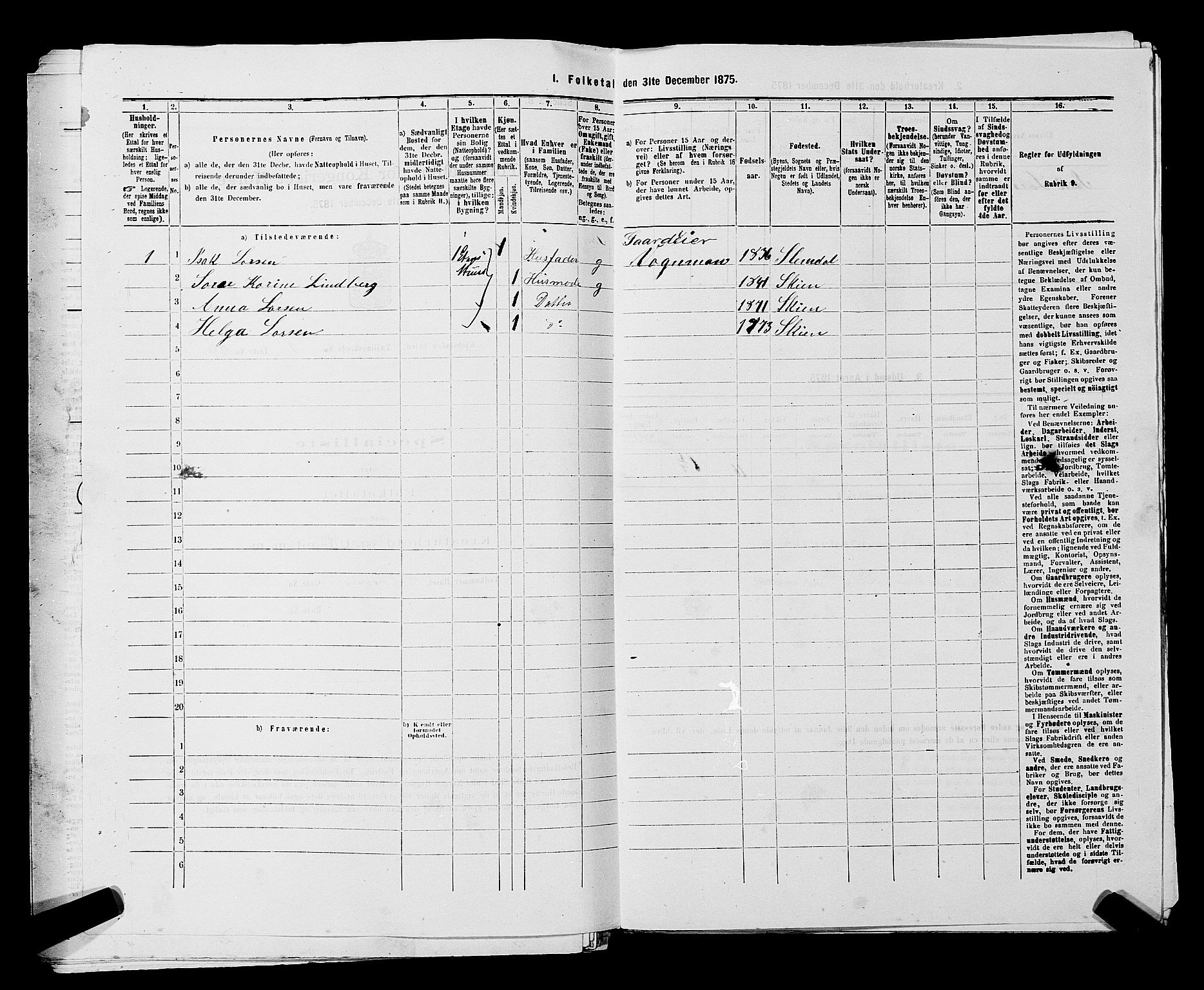 SAKO, 1875 census for 0806P Skien, 1875, p. 236