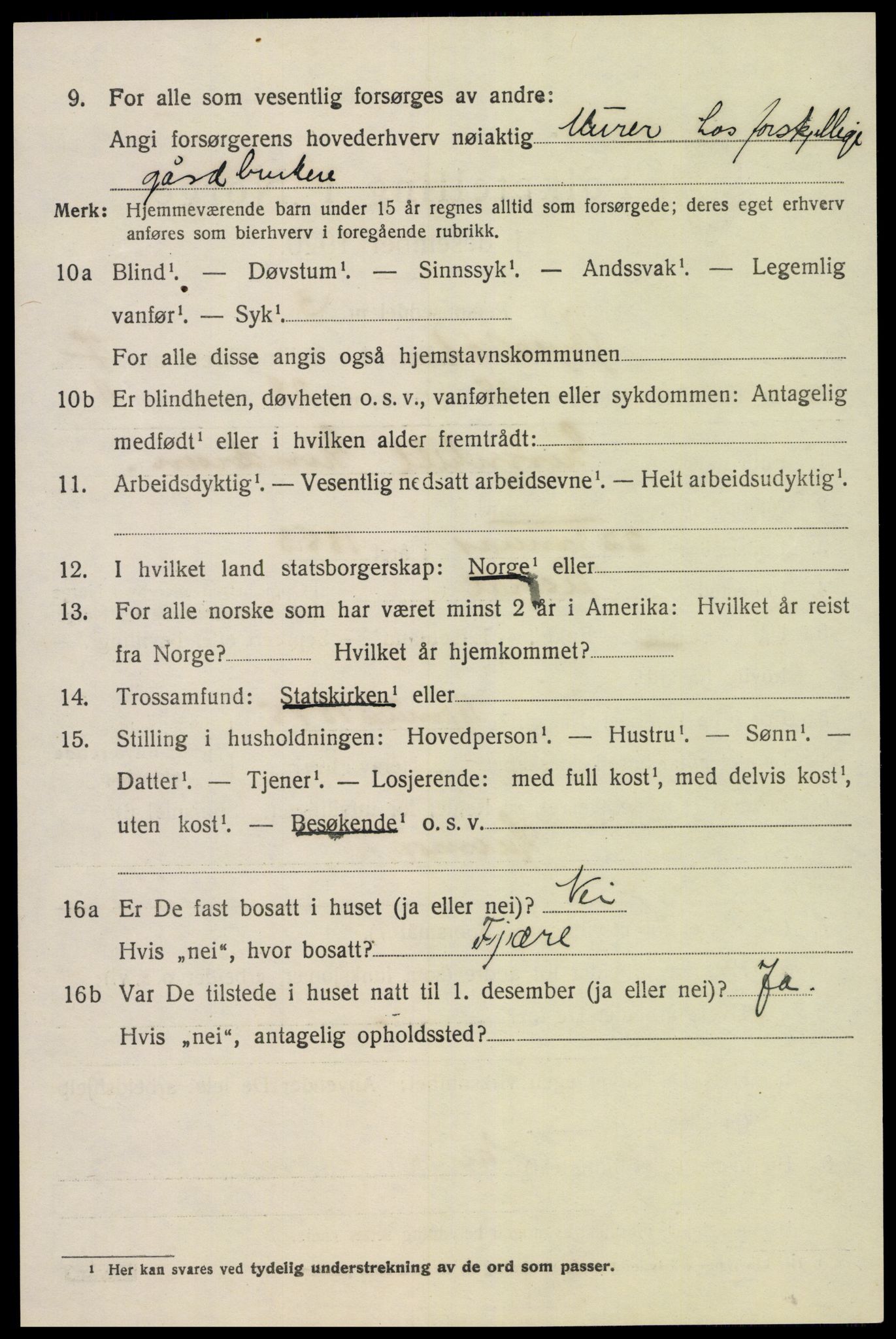 SAK, 1920 census for Øyestad, 1920, p. 5177