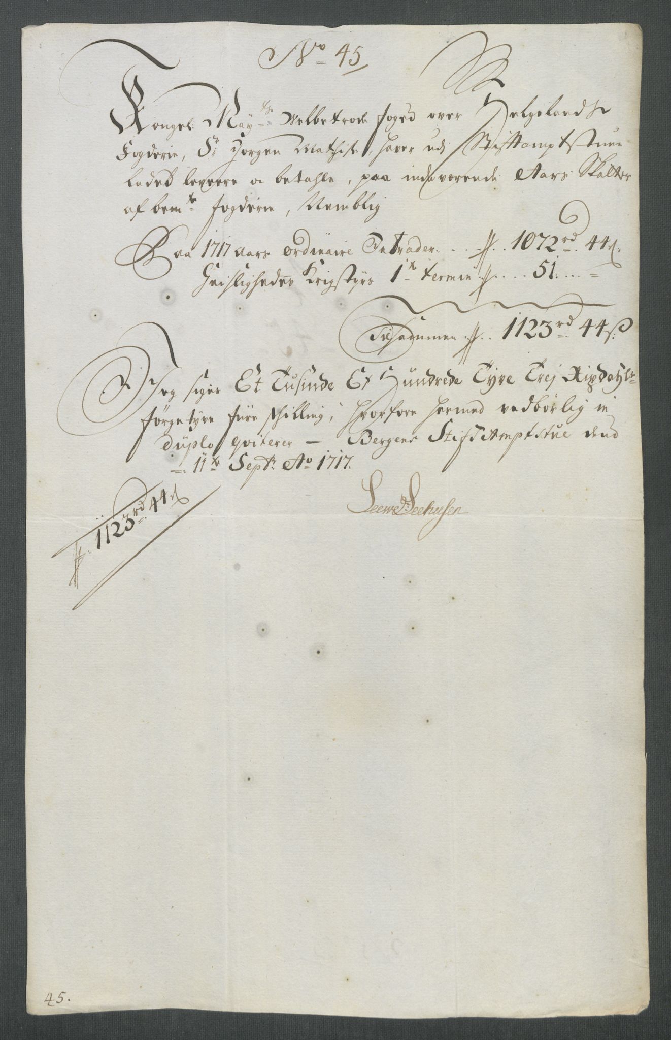 Rentekammeret inntil 1814, Reviderte regnskaper, Fogderegnskap, AV/RA-EA-4092/R65/L4515: Fogderegnskap Helgeland, 1717, p. 336