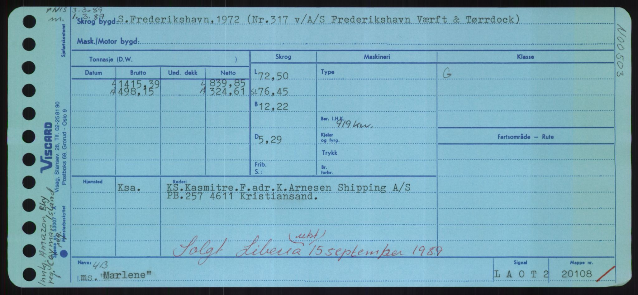 Sjøfartsdirektoratet med forløpere, Skipsmålingen, RA/S-1627/H/Hd/L0024: Fartøy, M-Mim, p. 299