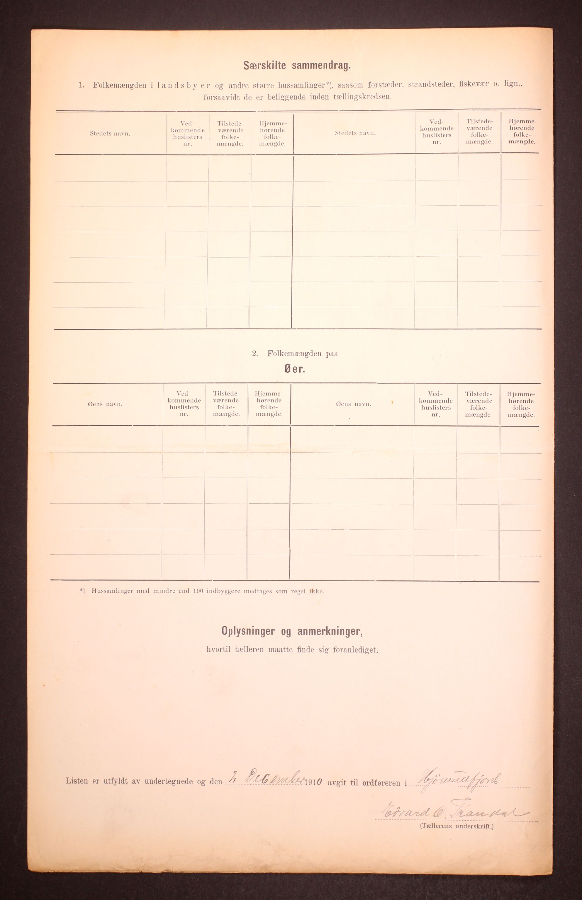 RA, 1910 census for Hjørundfjord, 1910, p. 6