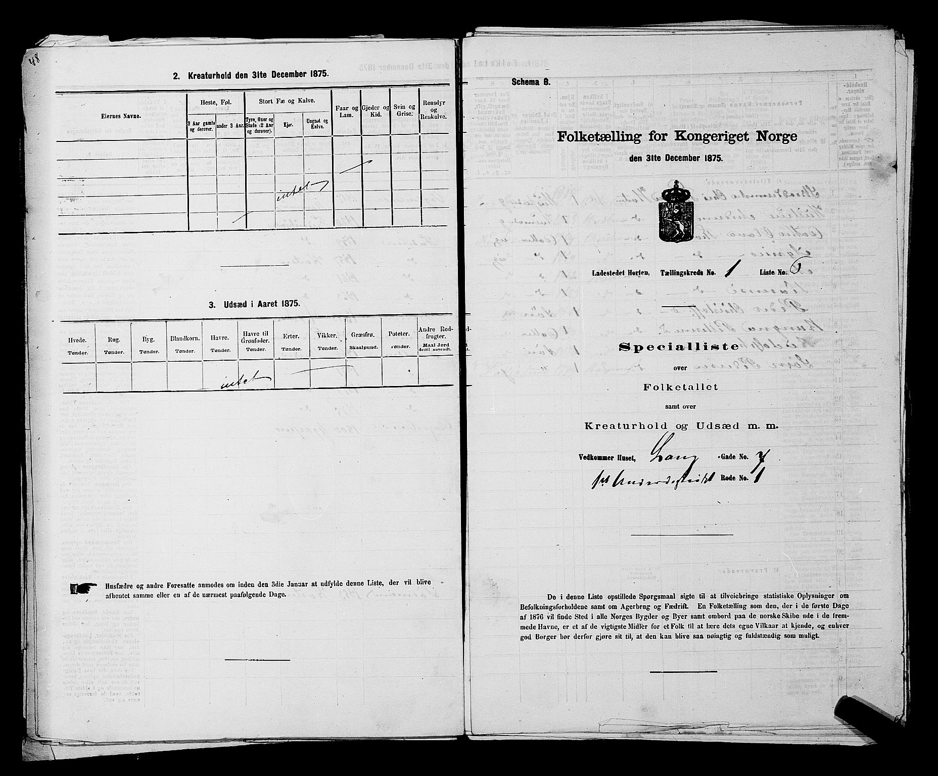 SAKO, 1875 census for 0703P Horten, 1875, p. 44