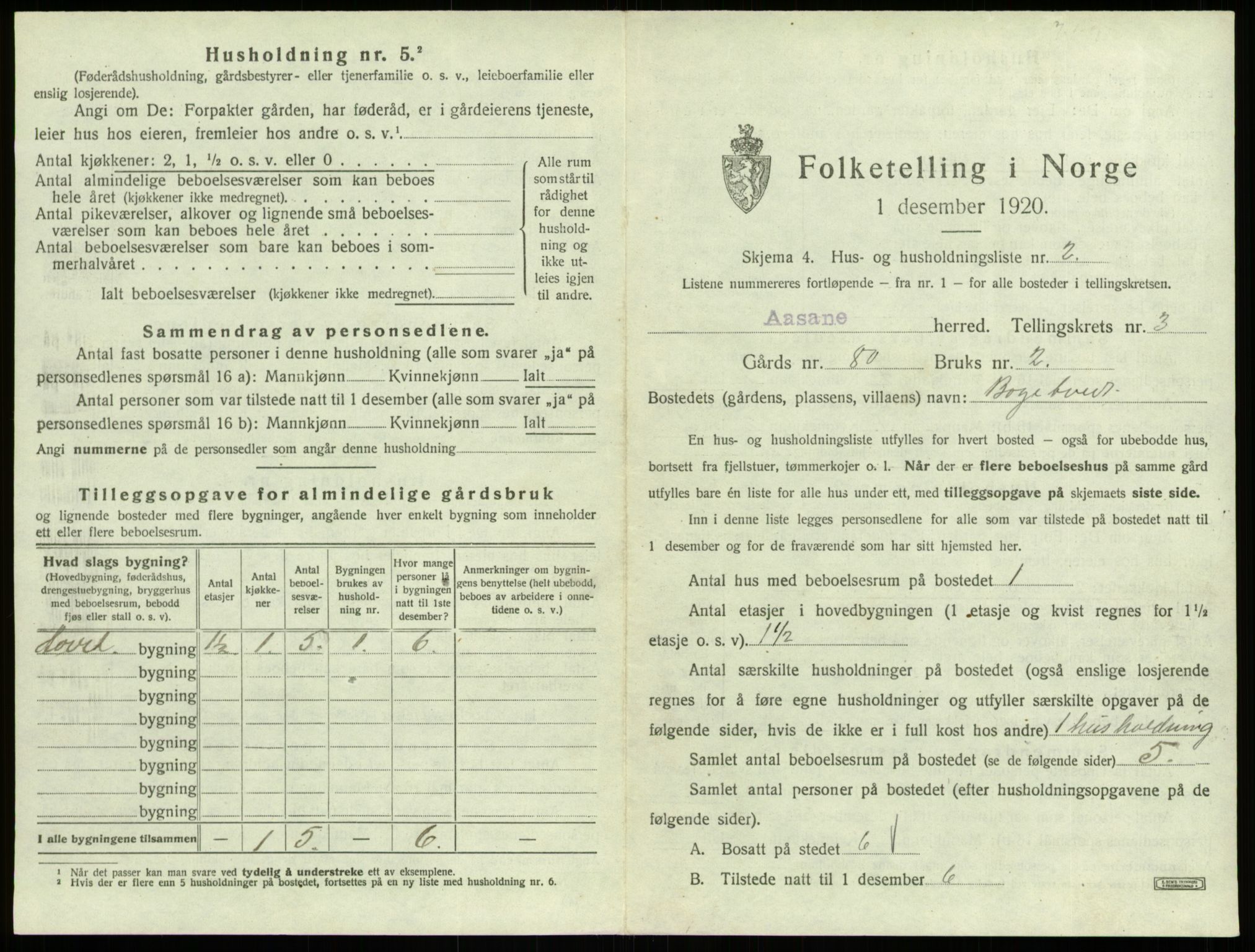 SAB, 1920 census for Åsane, 1920, p. 199