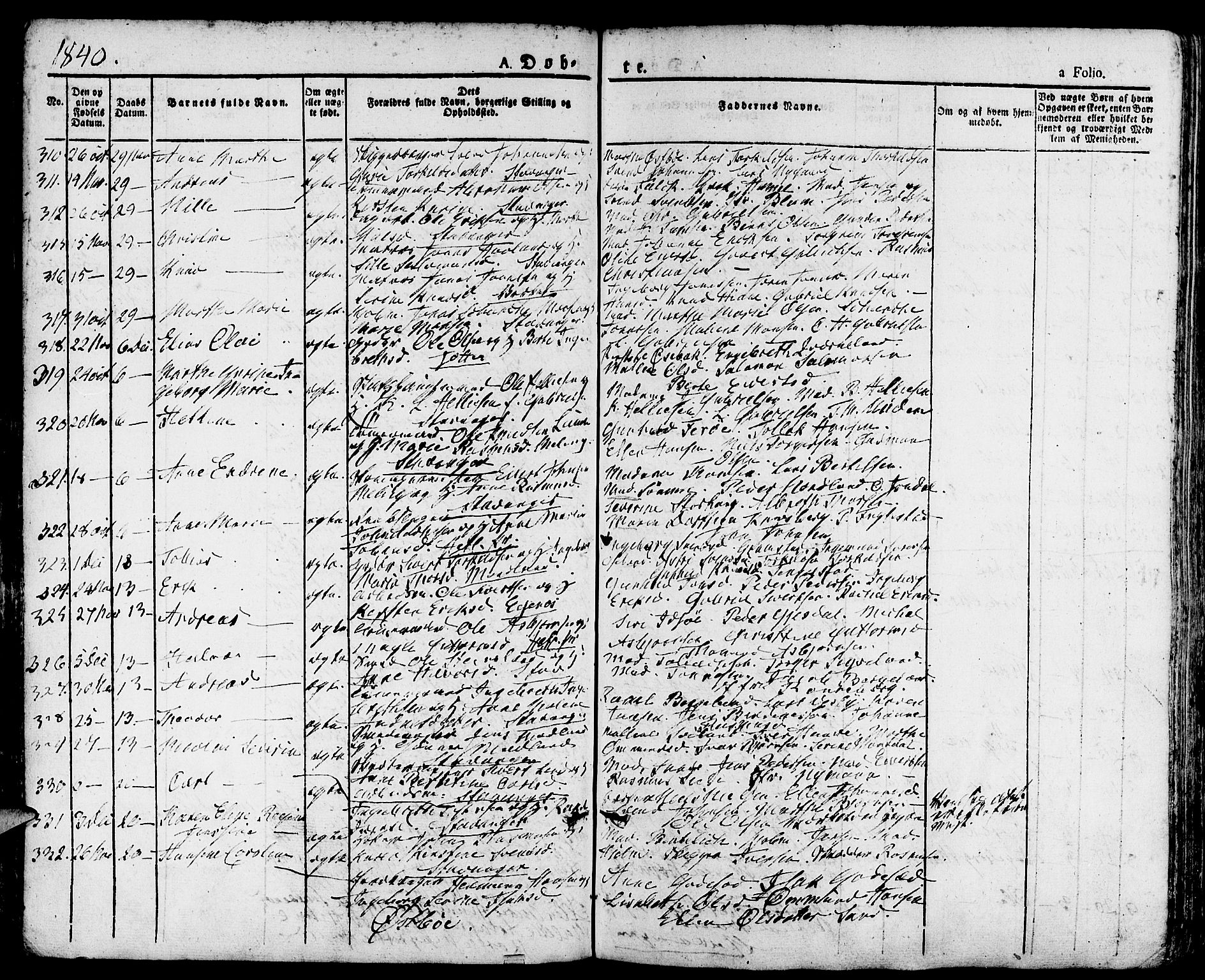 Domkirken sokneprestkontor, AV/SAST-A-101812/001/30/30BA/L0011: Parish register (official) no. A 11, 1832-1856