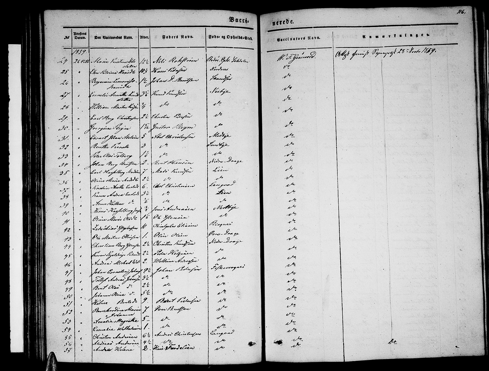 Ministerialprotokoller, klokkerbøker og fødselsregistre - Nordland, SAT/A-1459/847/L0678: Parish register (copy) no. 847C06, 1854-1870, p. 116