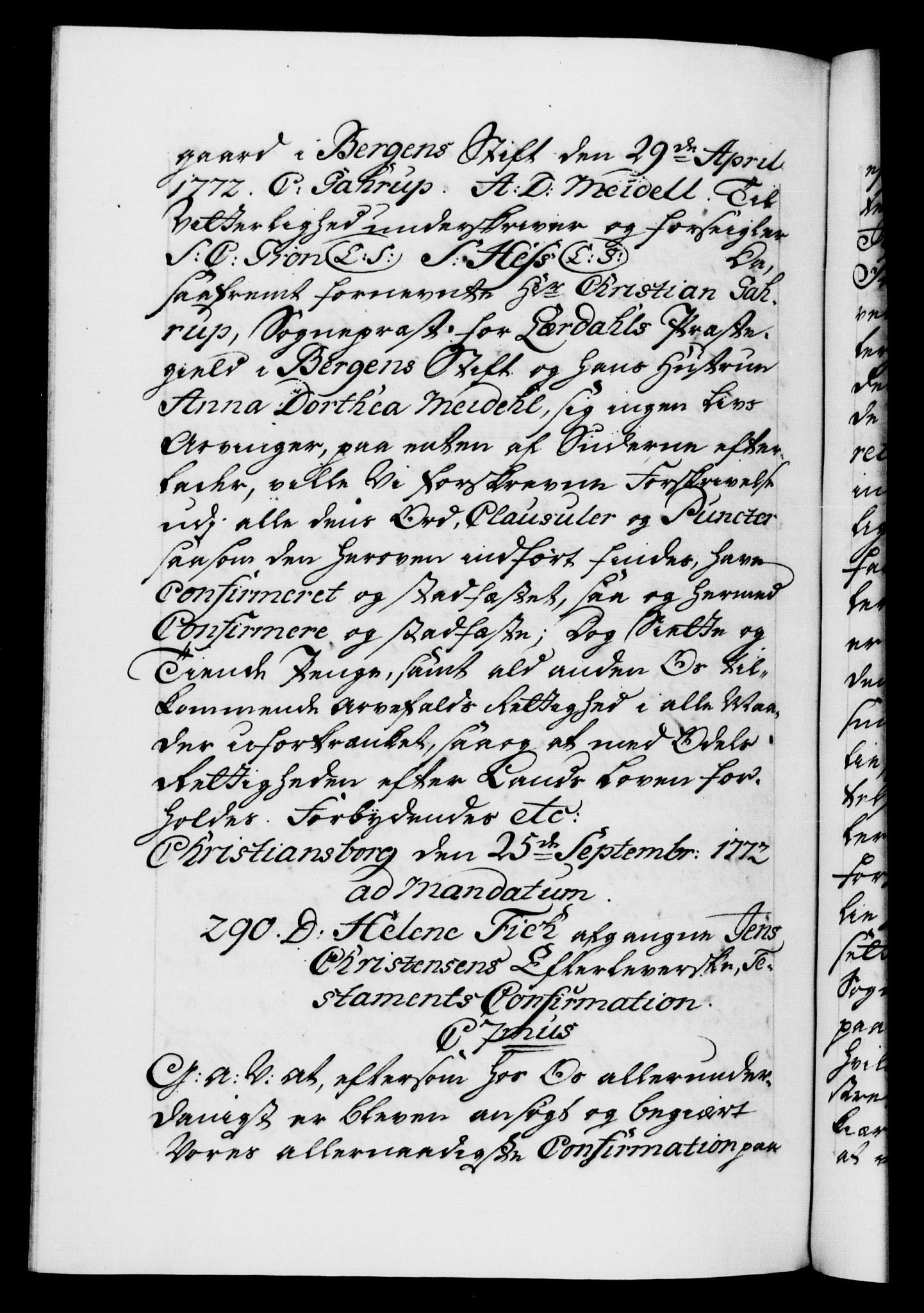 Danske Kanselli 1572-1799, AV/RA-EA-3023/F/Fc/Fca/Fcaa/L0045: Norske registre "Norske eller 3. dept.s åpne brev, 1771-1773, p. 419b