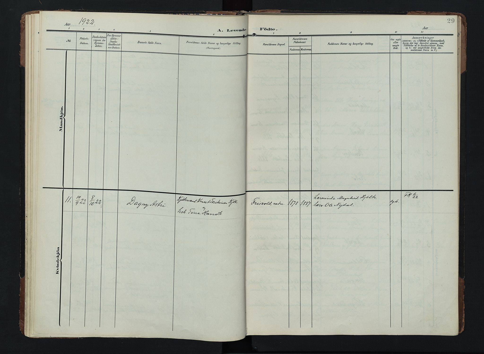 Lom prestekontor, SAH/PREST-070/K/L0011: Parish register (official) no. 11, 1904-1928, p. 29