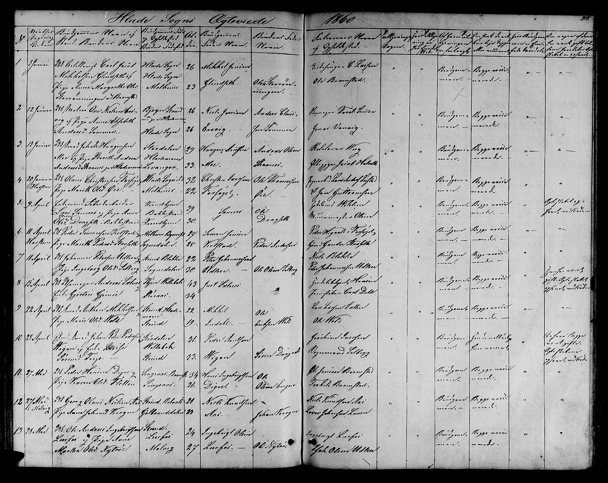 Ministerialprotokoller, klokkerbøker og fødselsregistre - Sør-Trøndelag, SAT/A-1456/606/L0311: Parish register (copy) no. 606C07, 1860-1877, p. 213
