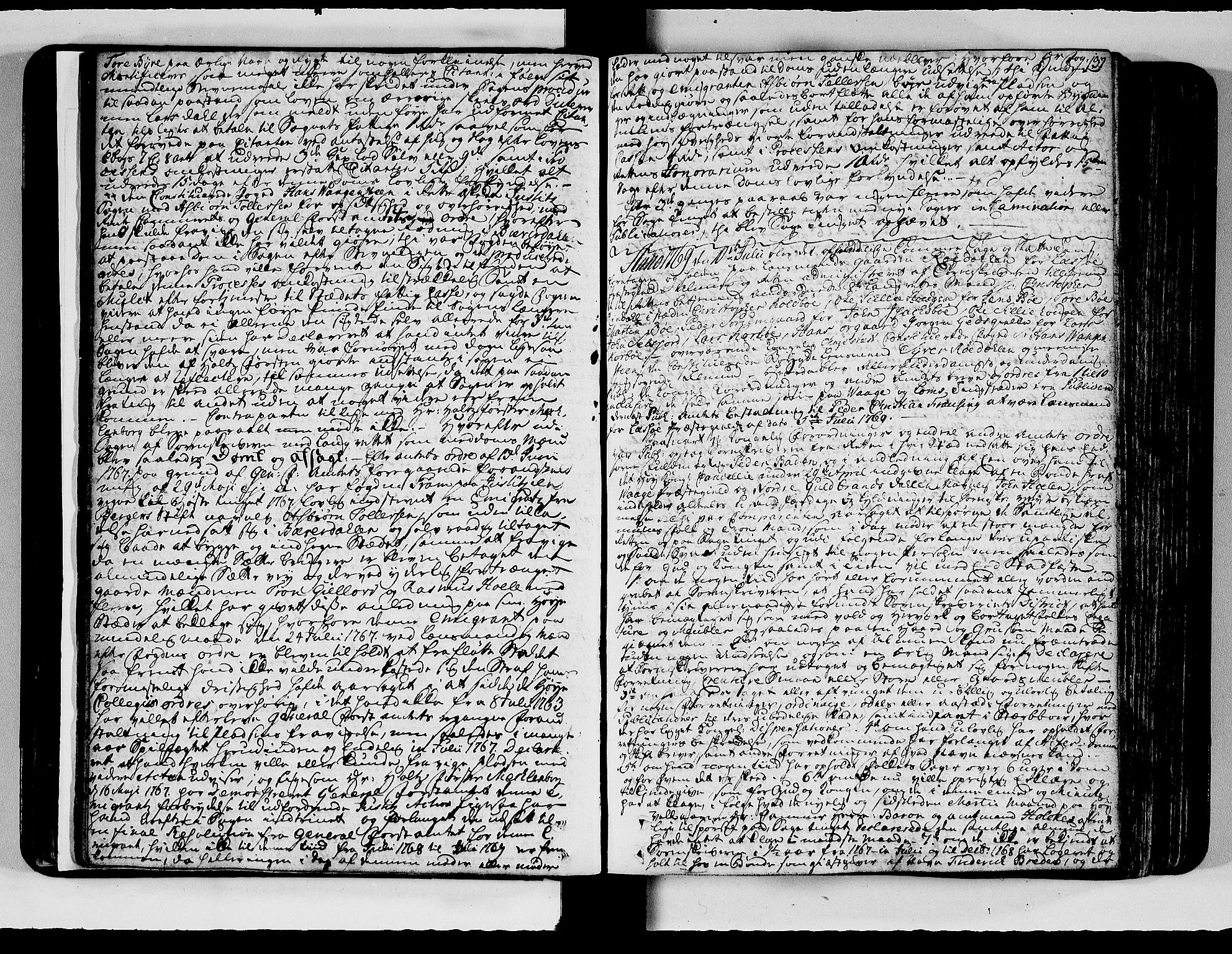 Nord-Gudbrandsdal tingrett, SAH/TING-002/G/Gb/L0010: Tingbok, 1767-1772, p. 136b-137a