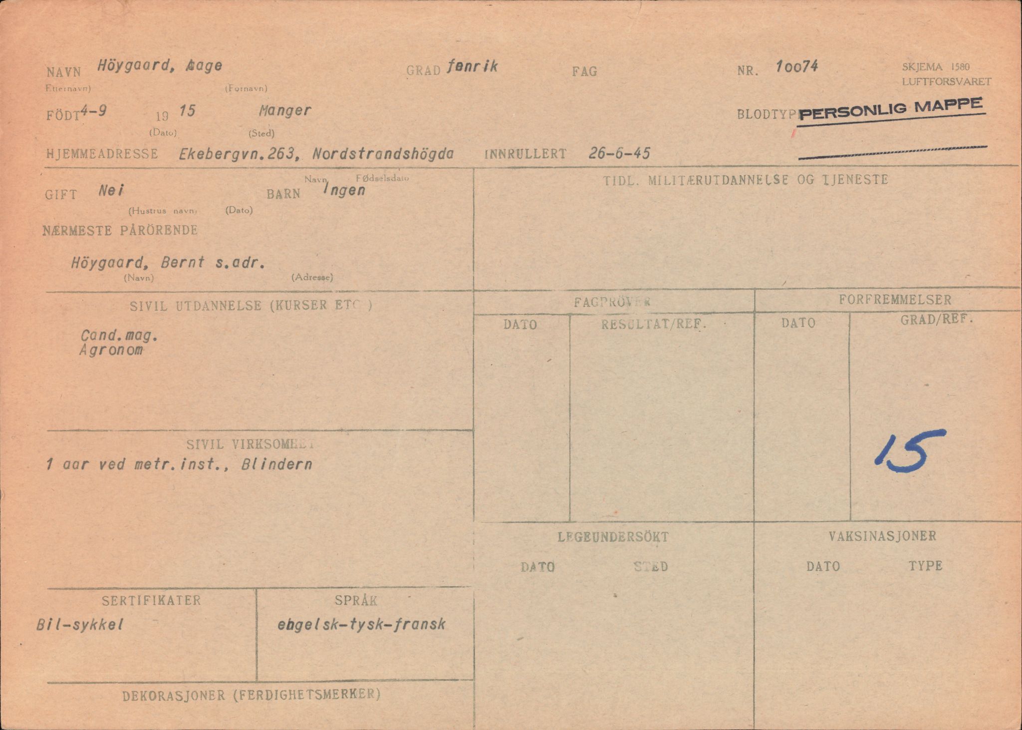 Forsvaret, Rygge hovedflystasjon, AV/RA-RAFA-2298/P/Pd/L0036: Hansen, Bjarne Carlo - Natterud, Trygve Hansen - f. 1915, 1915, p. 245