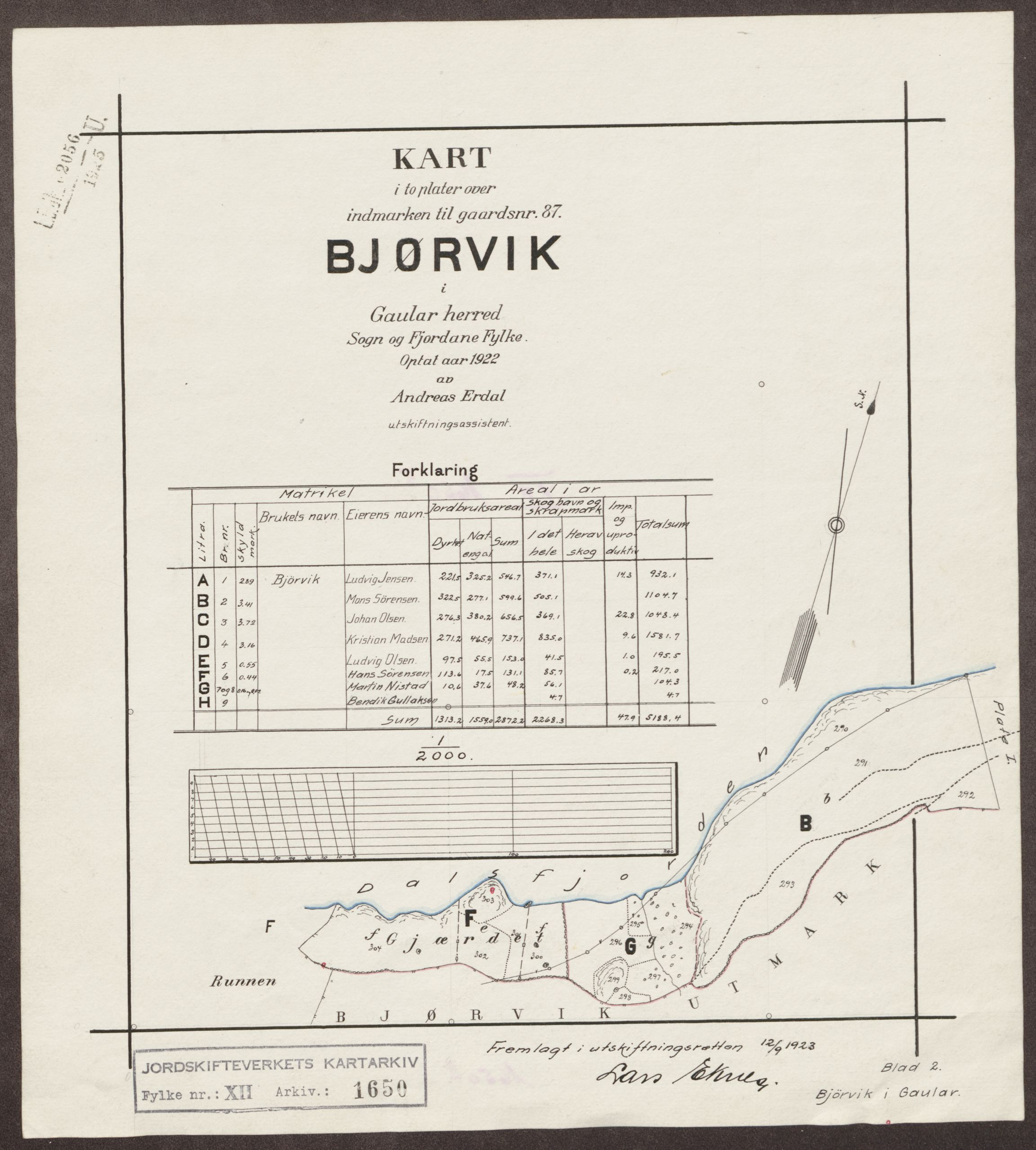 Jordskifteverkets kartarkiv, AV/RA-S-3929/T, 1859-1988, p. 1896