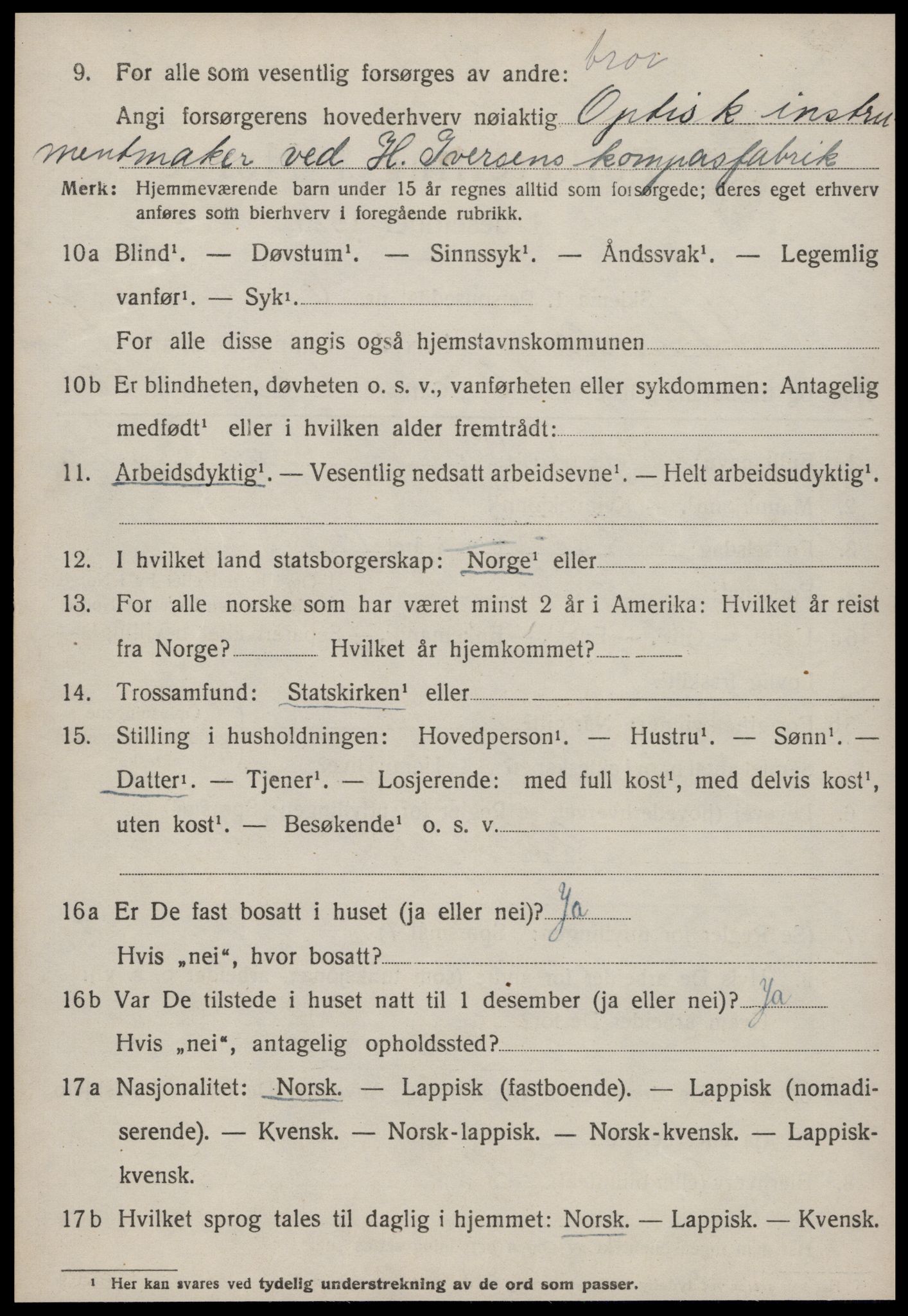 SAT, 1920 census for Strinda, 1920, p. 19069