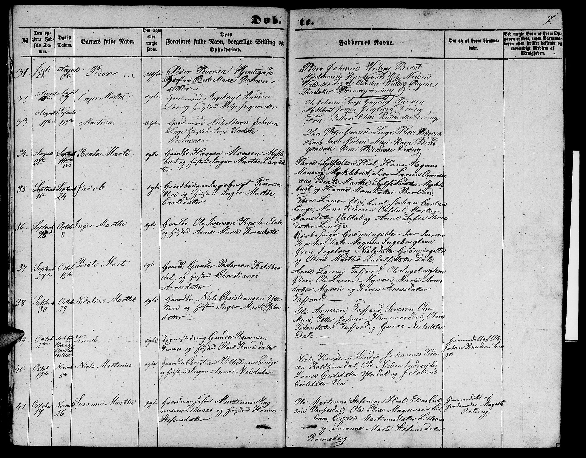 Ministerialprotokoller, klokkerbøker og fødselsregistre - Møre og Romsdal, AV/SAT-A-1454/519/L0261: Parish register (copy) no. 519C02, 1854-1867, p. 7