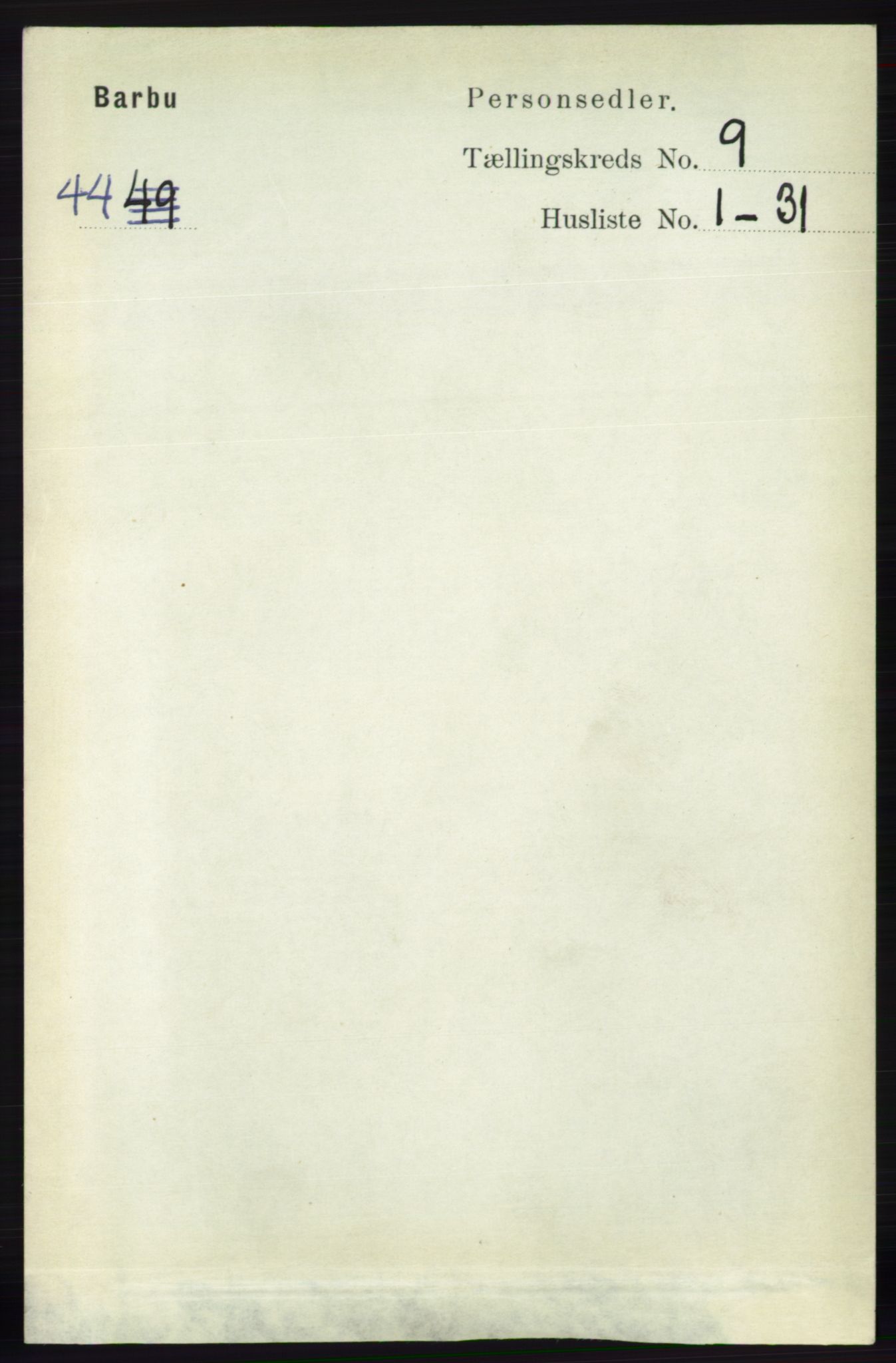 RA, 1891 census for 0990 Barbu, 1891, p. 7171
