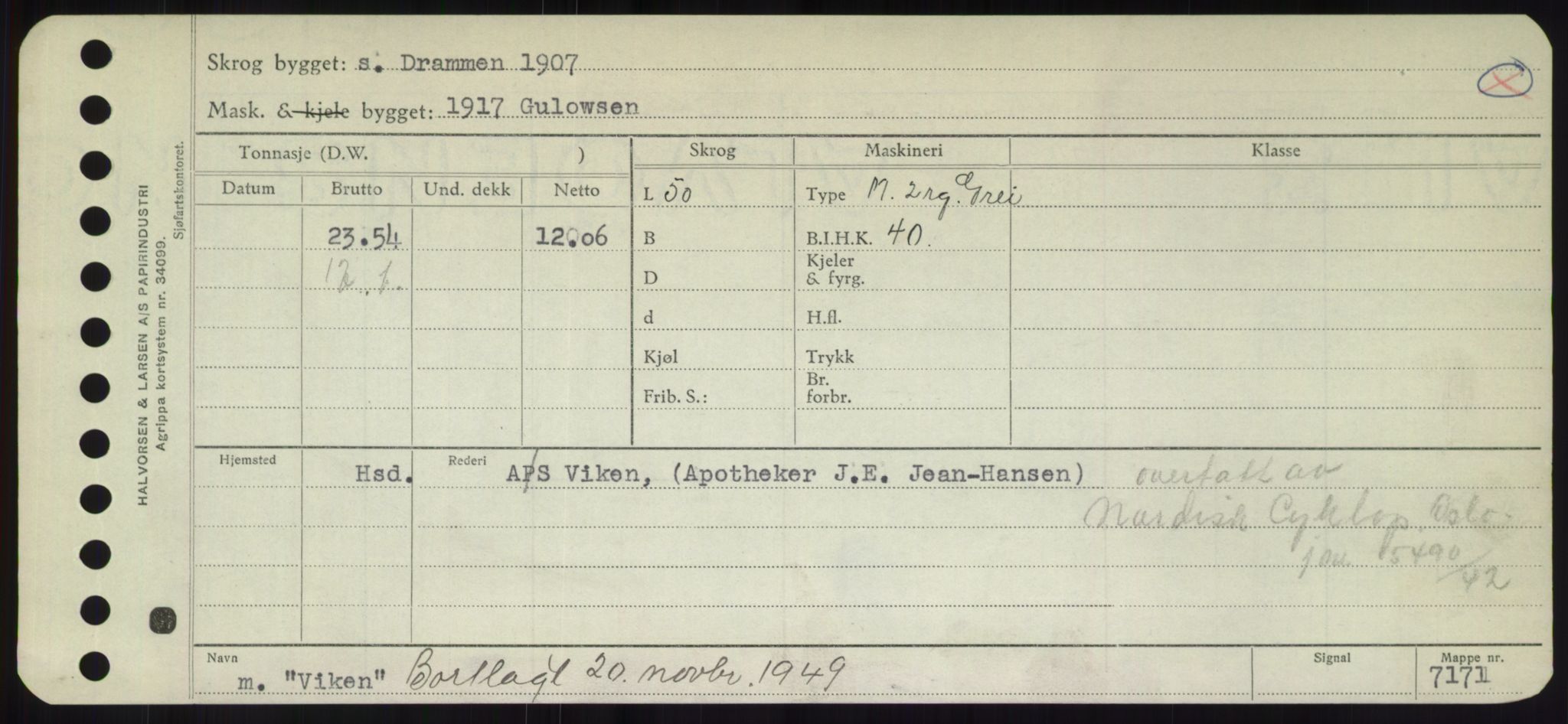 Sjøfartsdirektoratet med forløpere, Skipsmålingen, RA/S-1627/H/Hd/L0041: Fartøy, Vi-Ås, p. 123