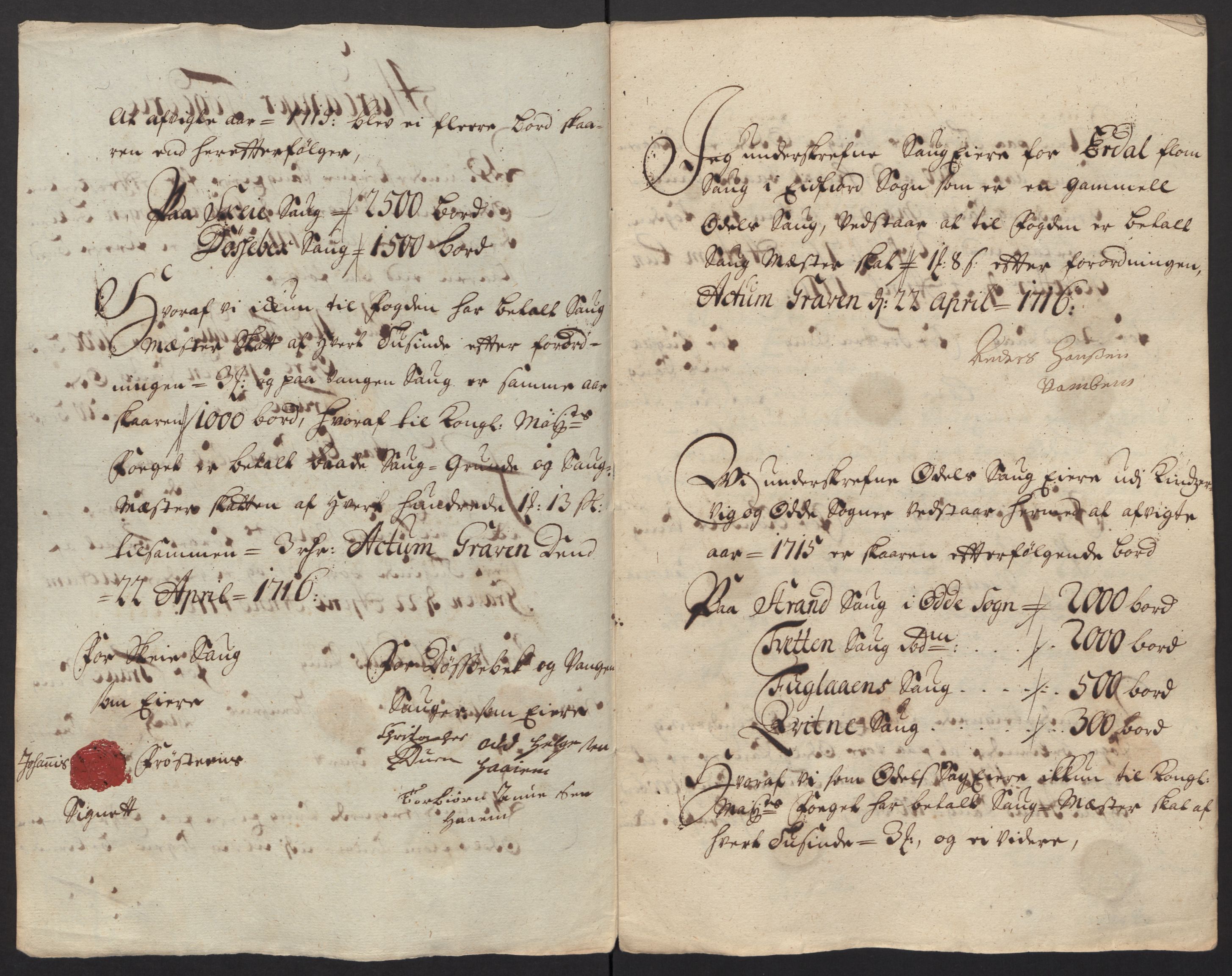 Rentekammeret inntil 1814, Reviderte regnskaper, Fogderegnskap, AV/RA-EA-4092/R48/L2991: Fogderegnskap Sunnhordland og Hardanger, 1715, p. 216